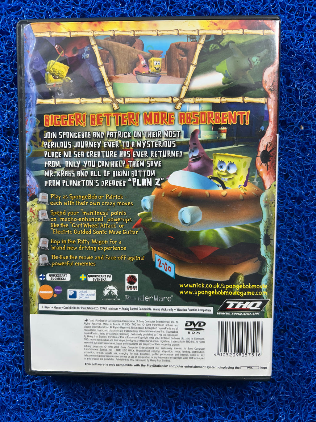 PS2 Spongebob squarepants movie (E)