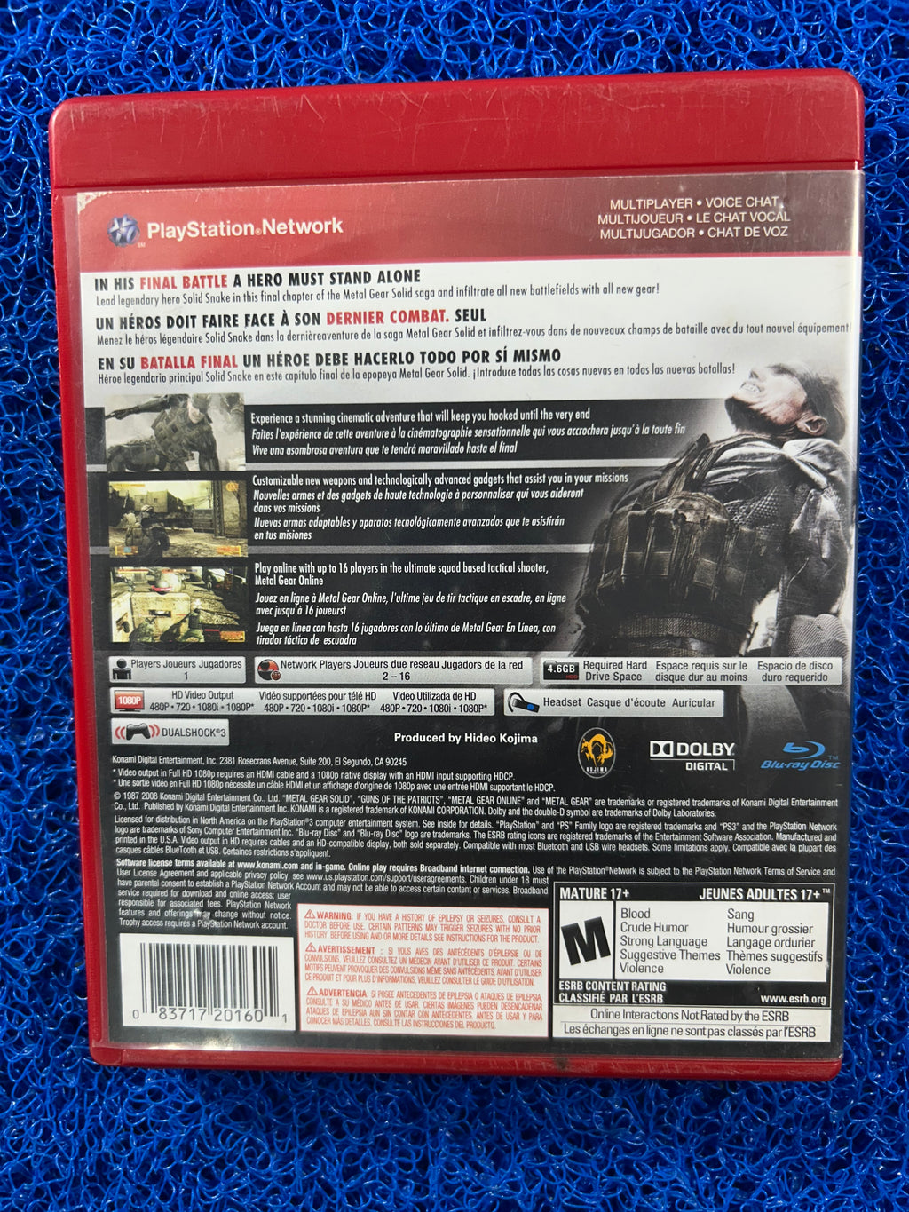 PS3 Metal gear solid 4