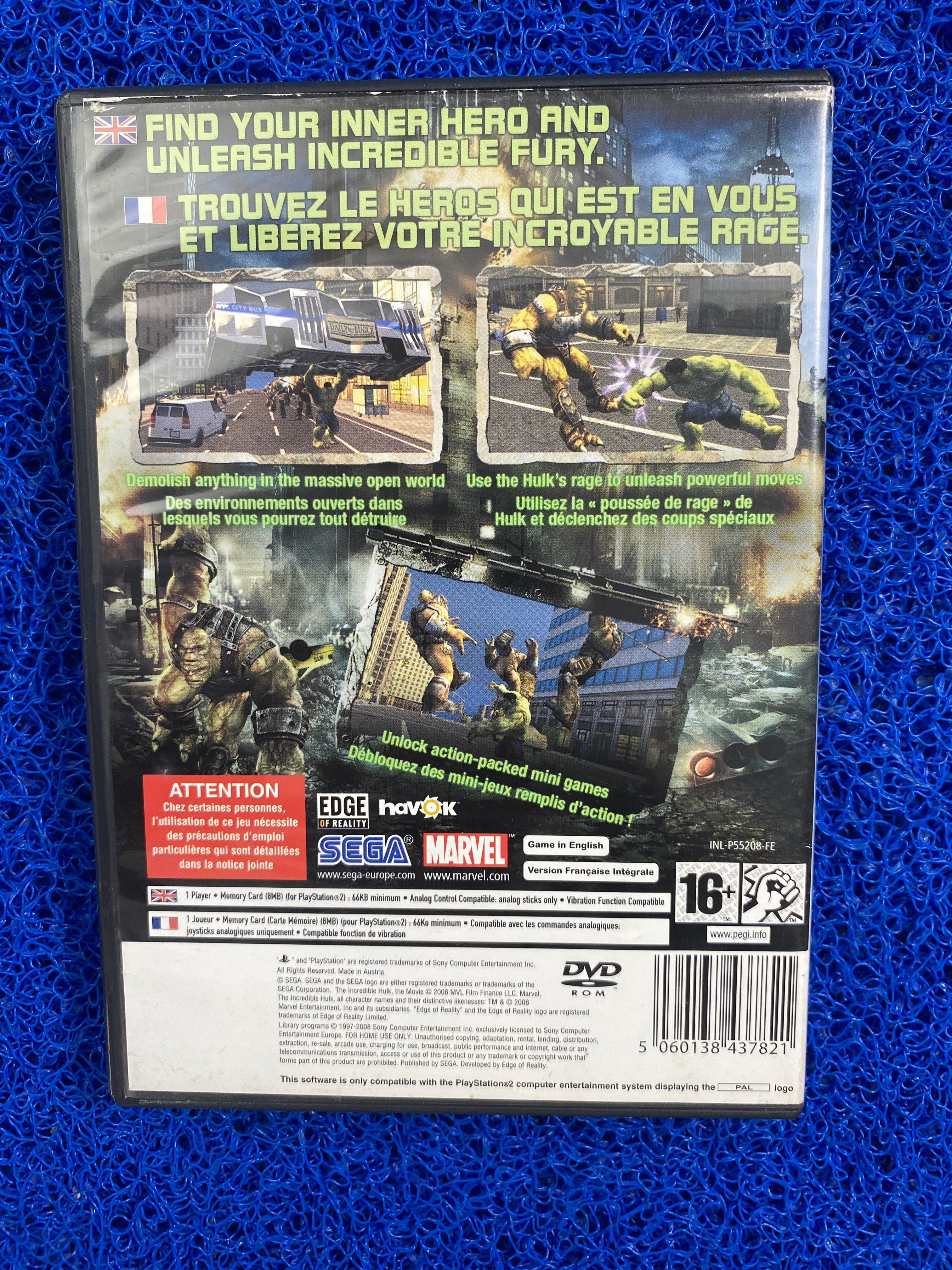 PS2 The incredible hulk (E)