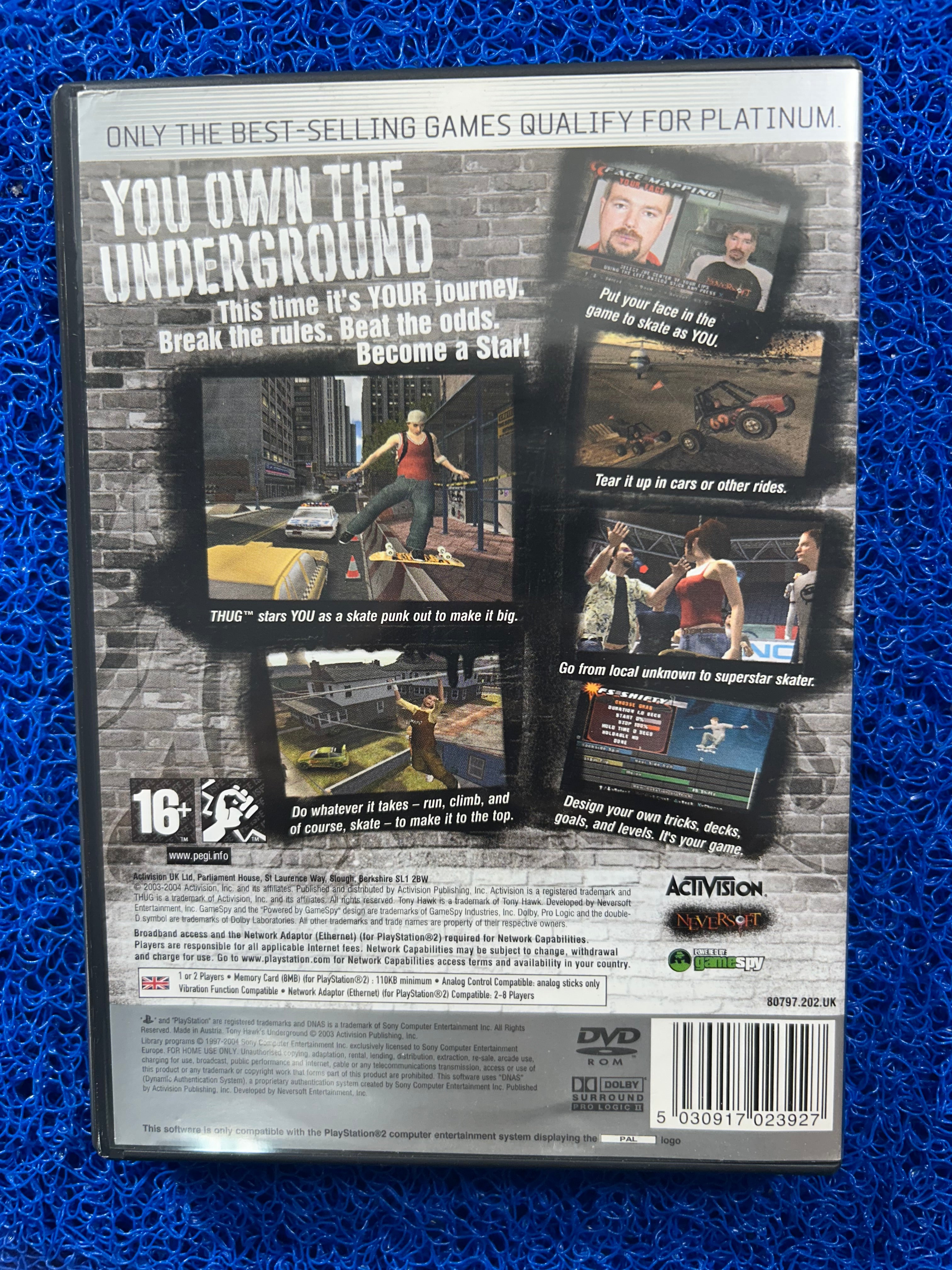 PS2 Tony hawk underground (E)