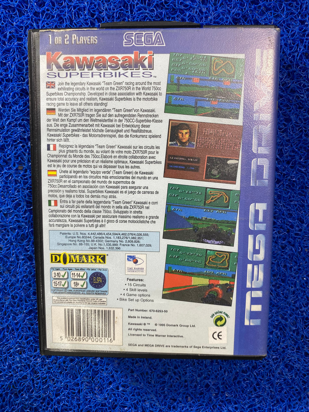SEGA# Megadrive Kawasaki superbikes (E)