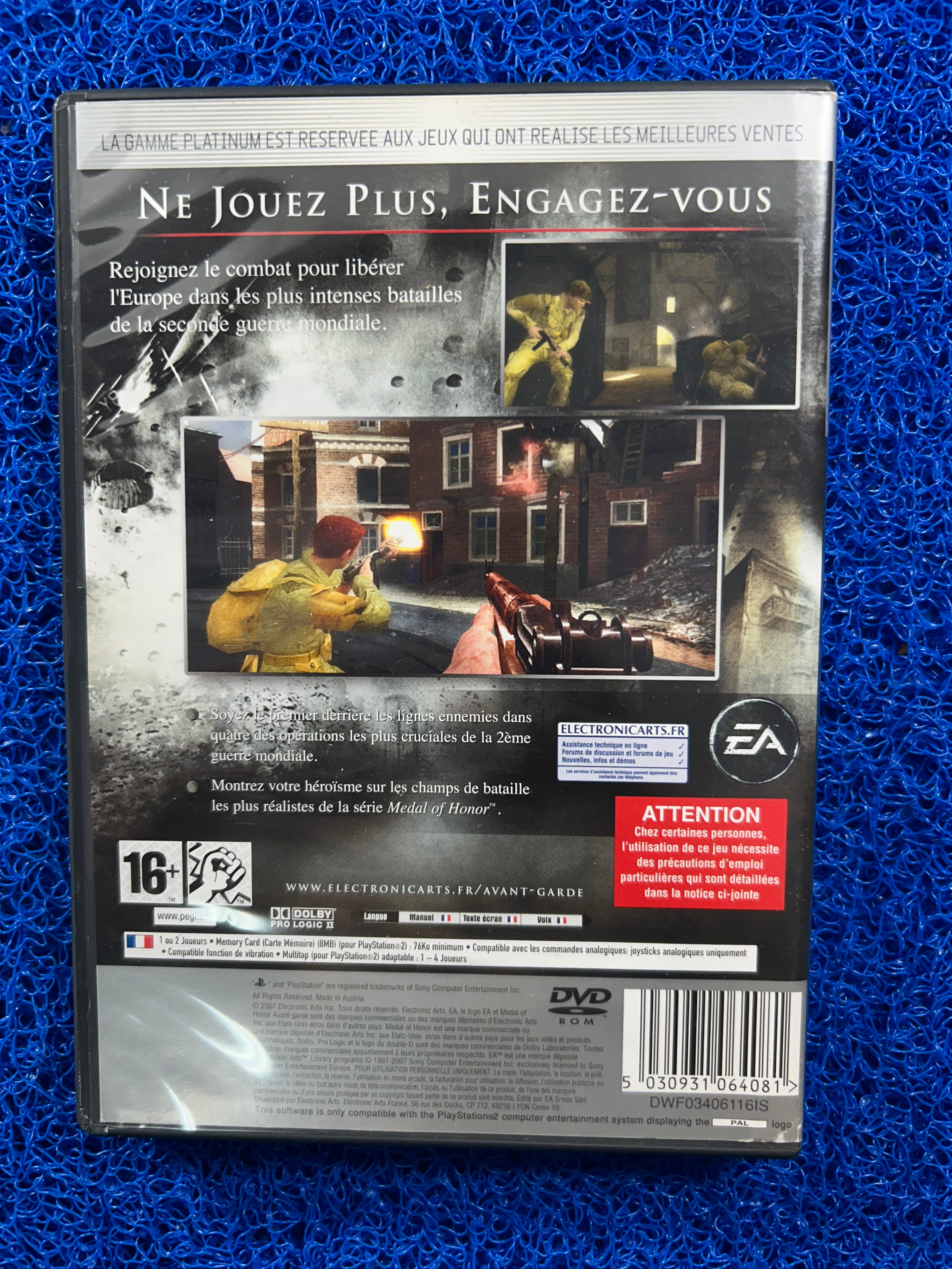 PS2 Medal of honor vanguard (E)