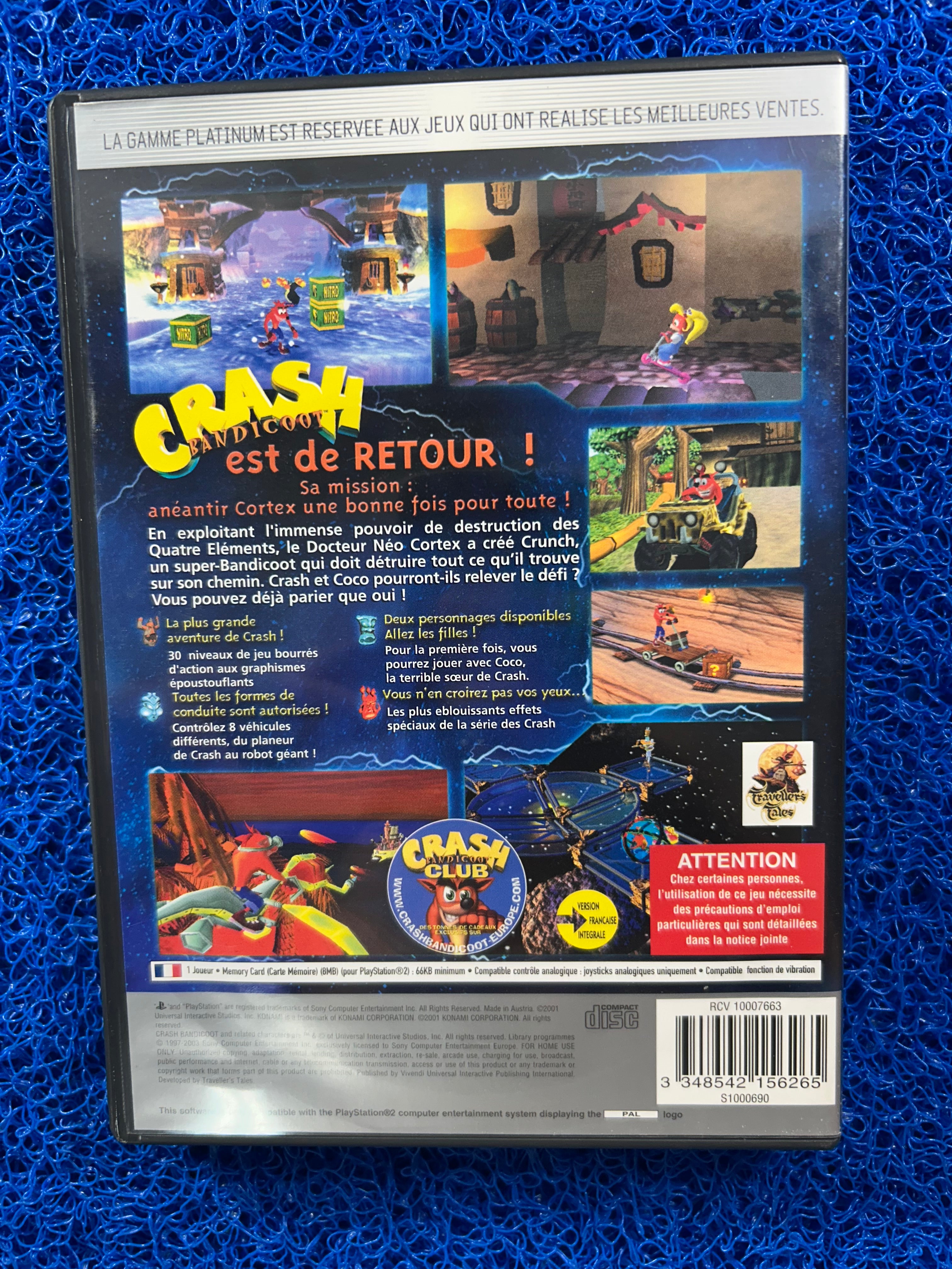 PS2 Crash bandicoot wrath of cortex (E)
