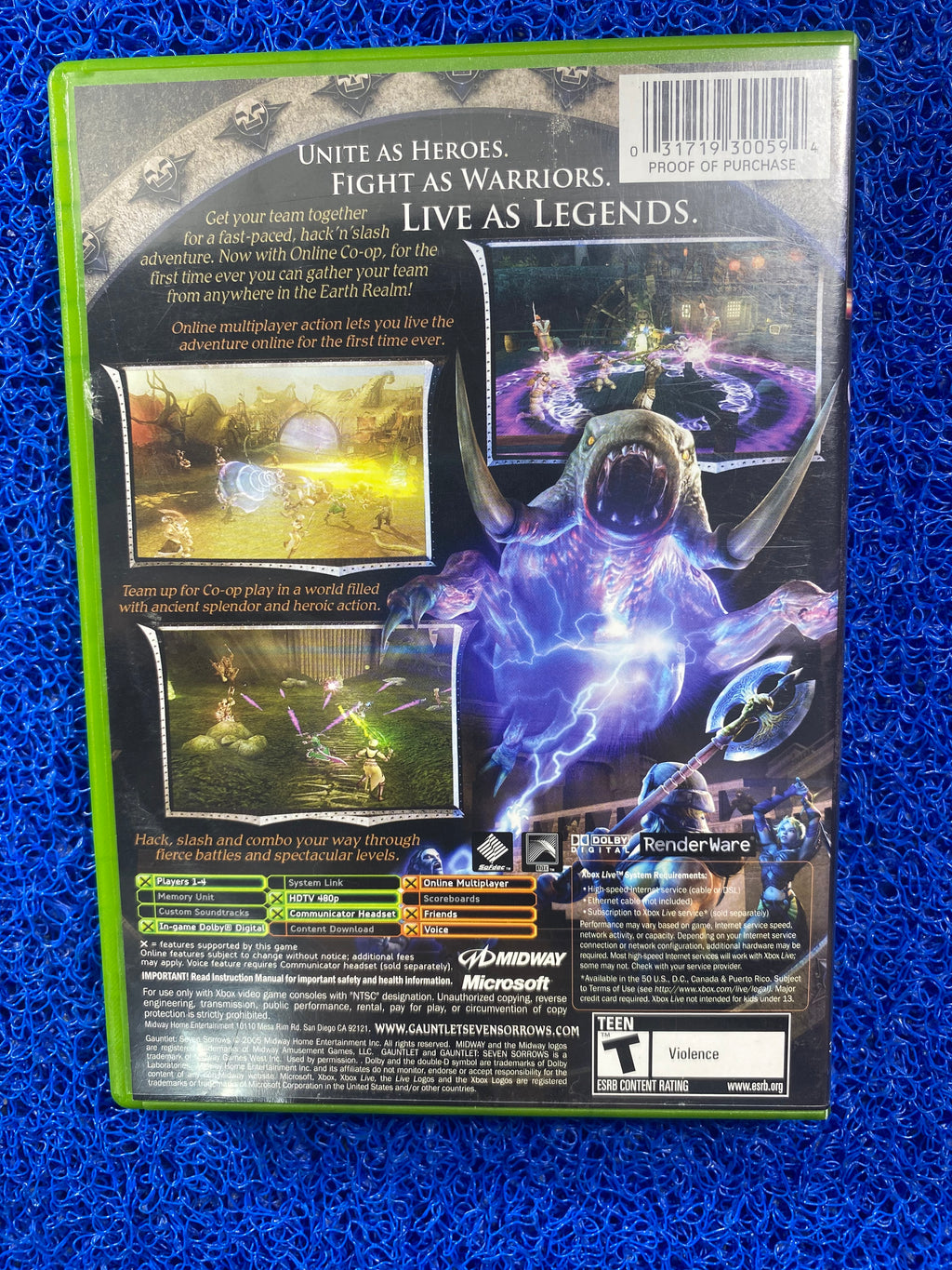 XBOX# Gauntlet seven sorrows (A)