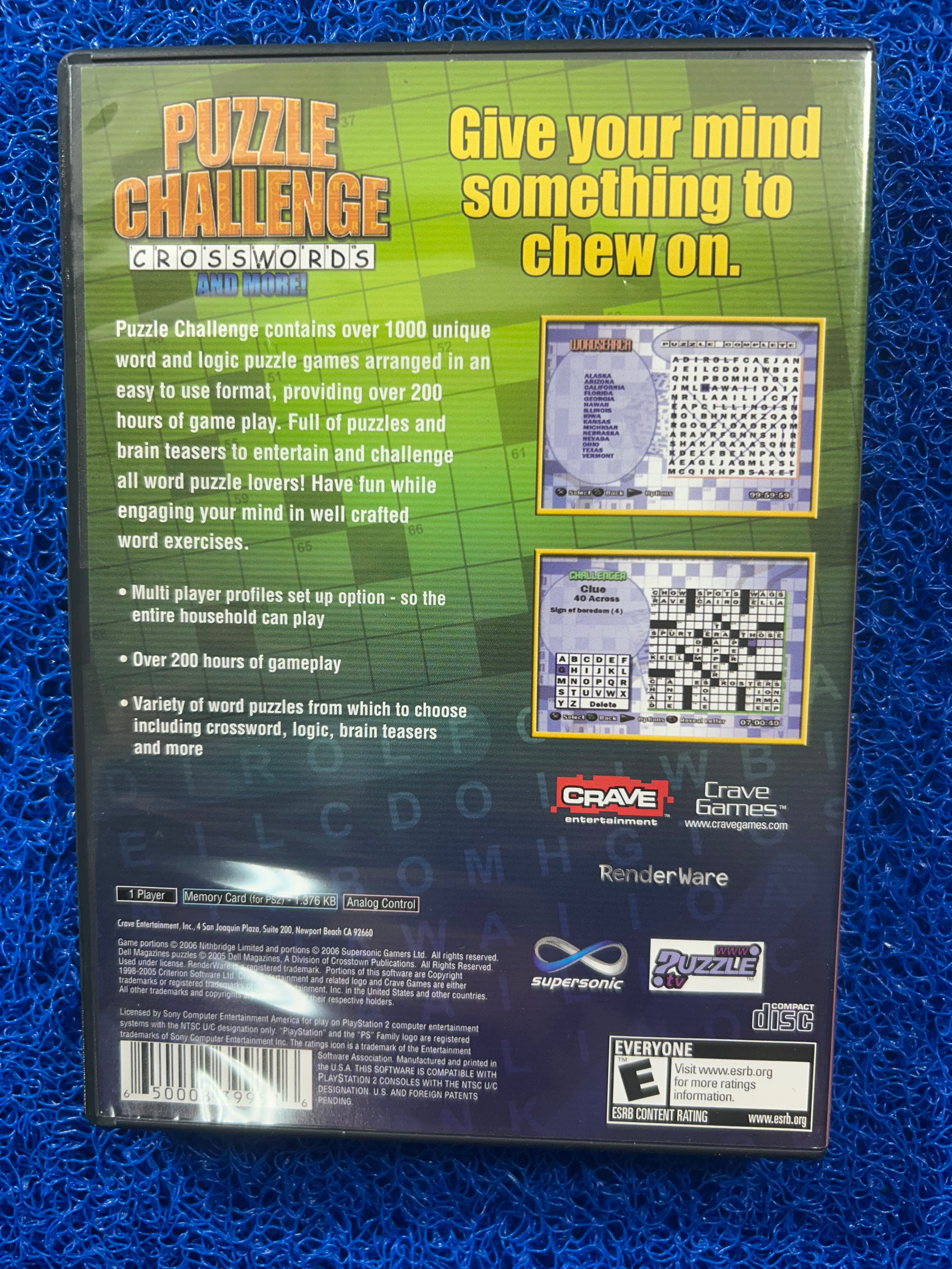 PS2 Puzzle challenge (A)