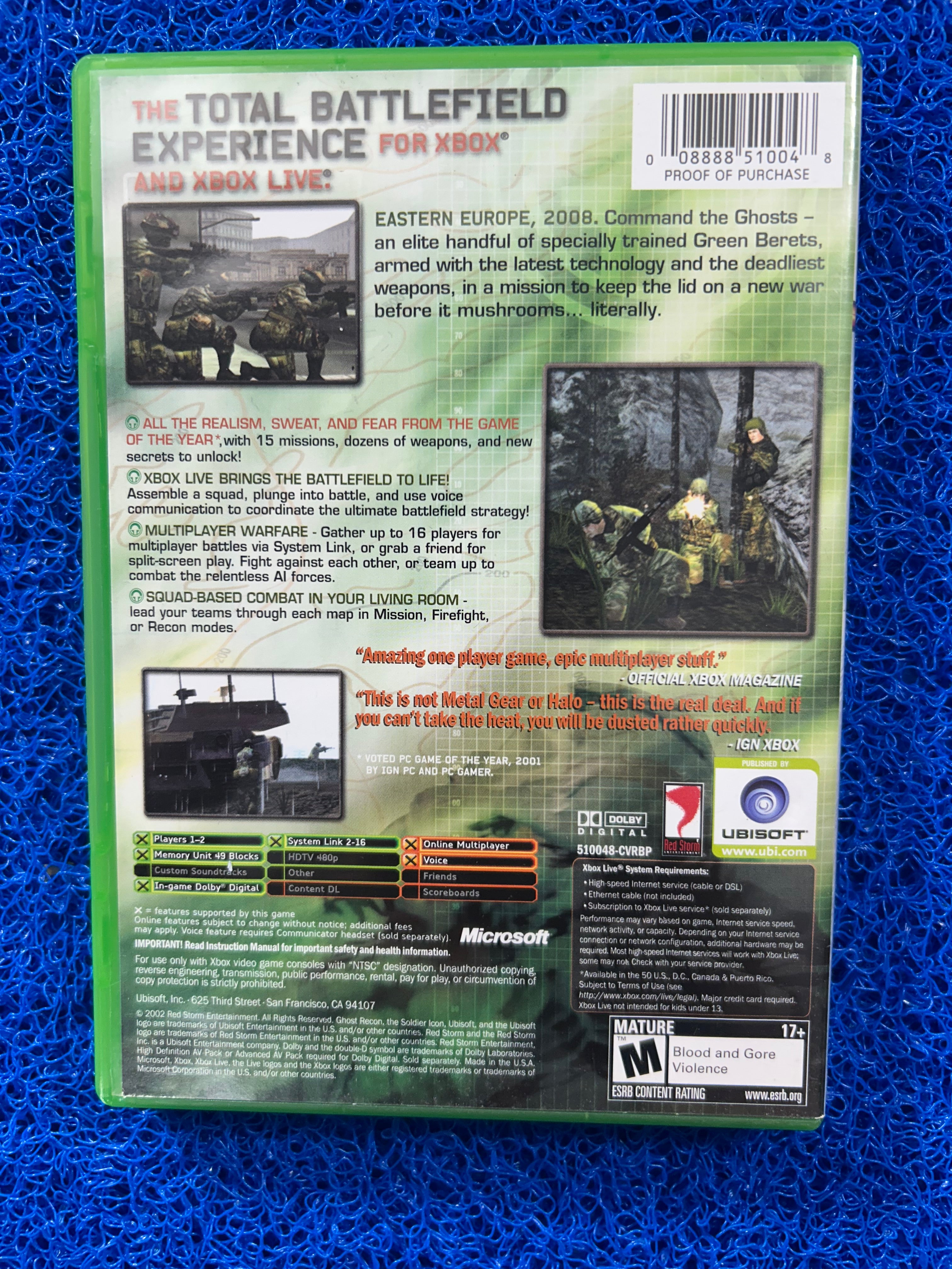 XBOX Ghost recon (A)