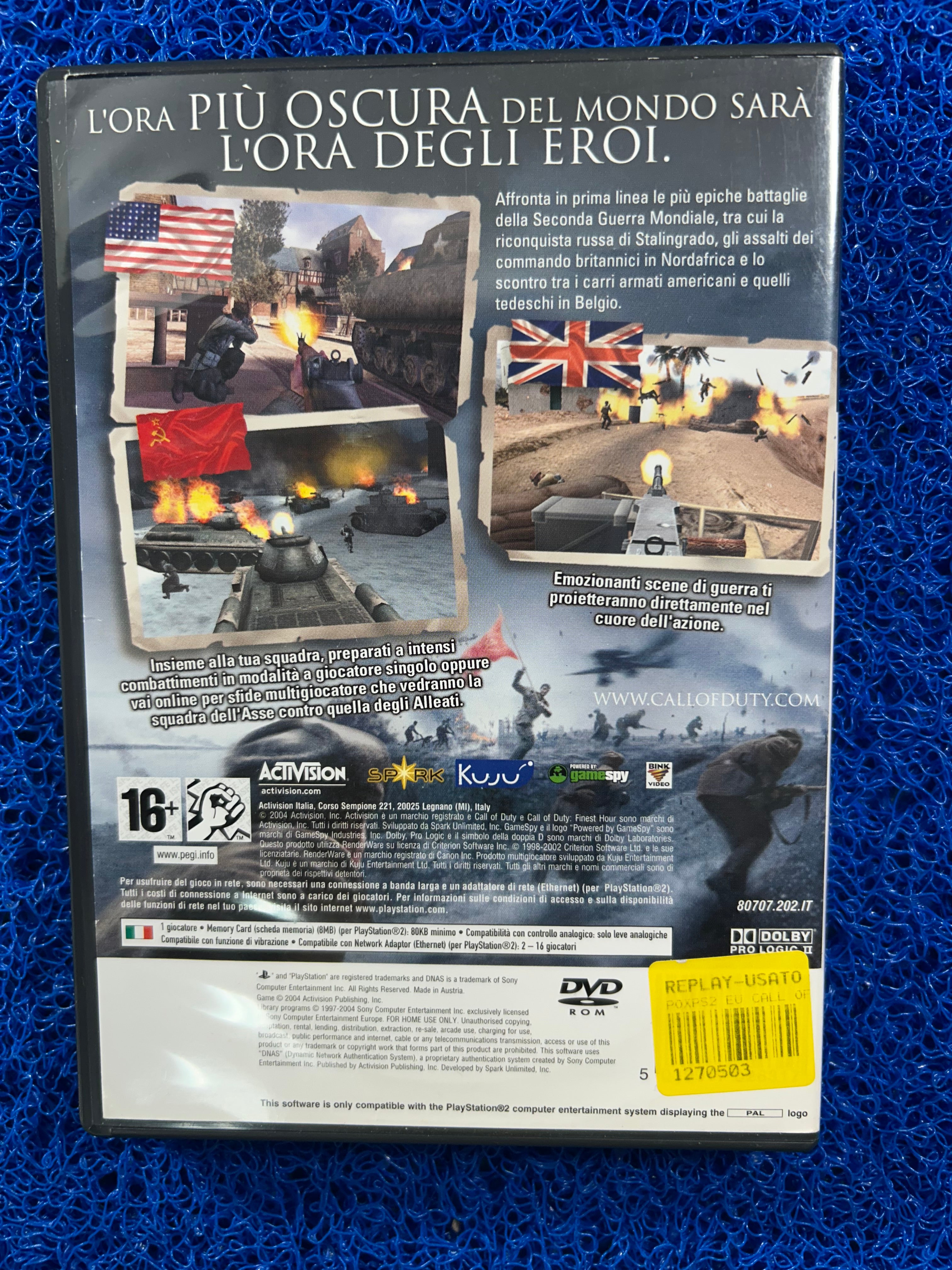 PS2 Call of duty finest hour (E)