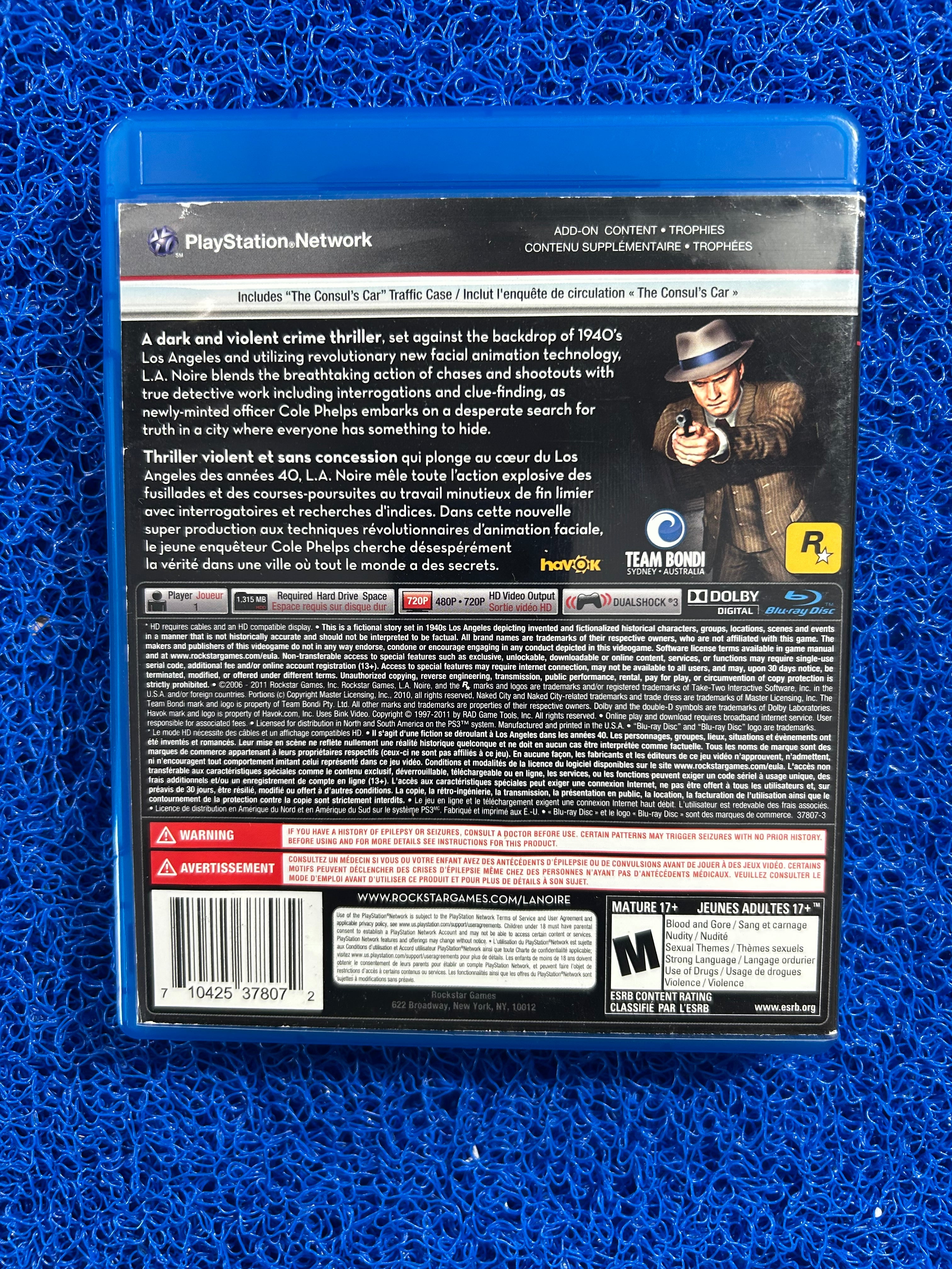 PS3 L.a noire
