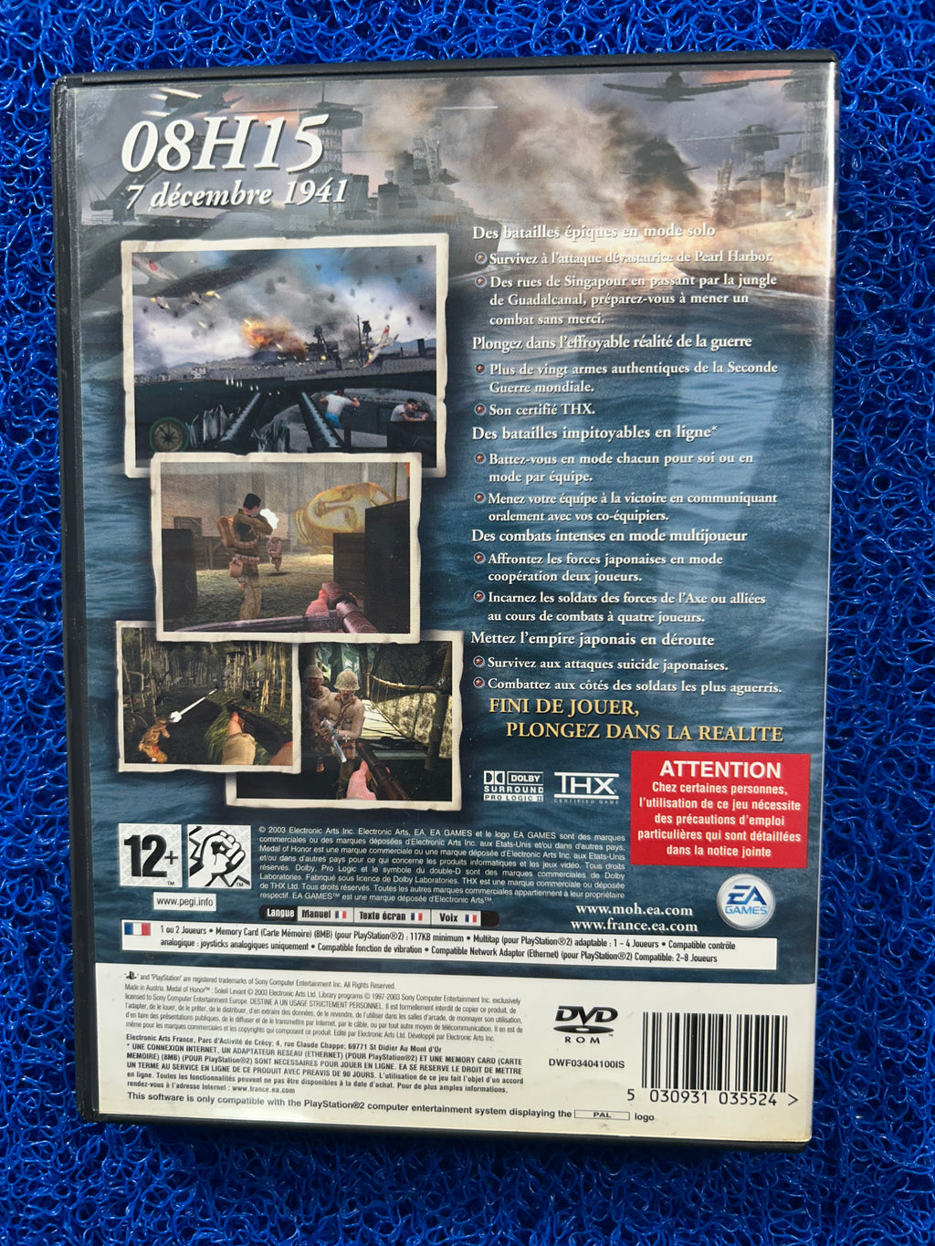 PS2 Medal of honor rising sun (E)