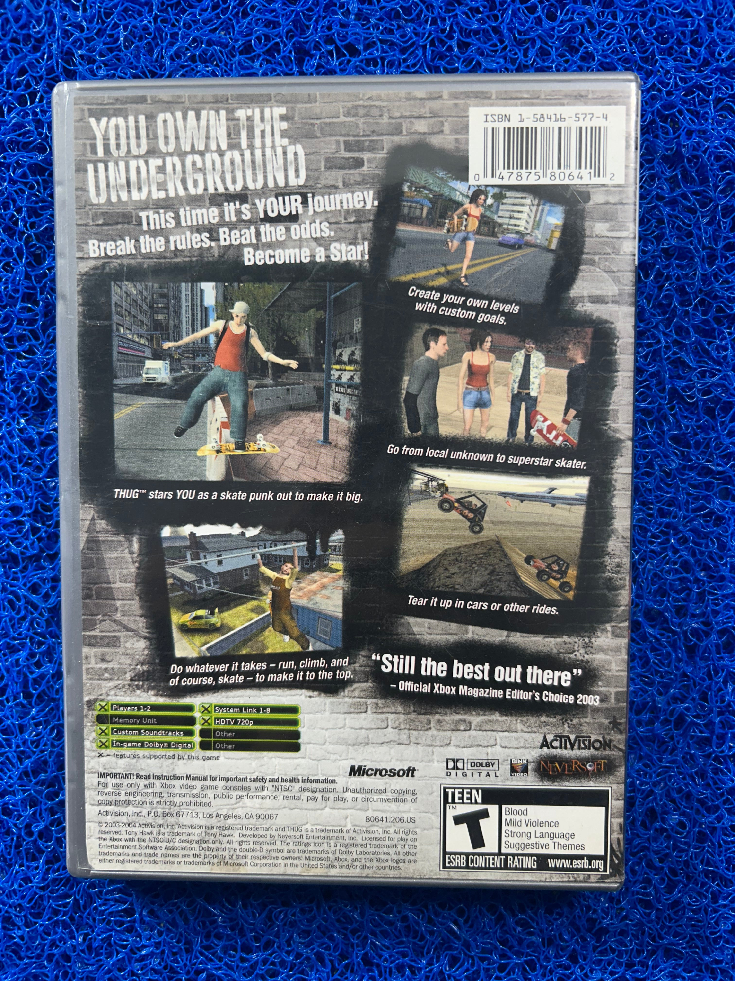 XBOX Tony hawk underground (A)
