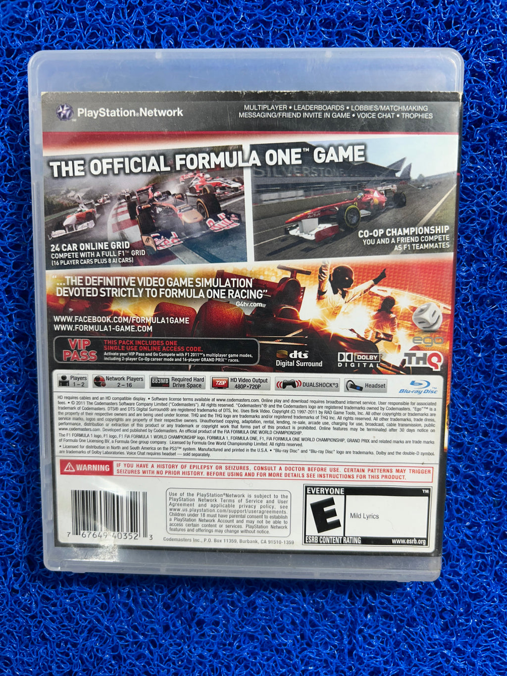 PS3 F1 2011