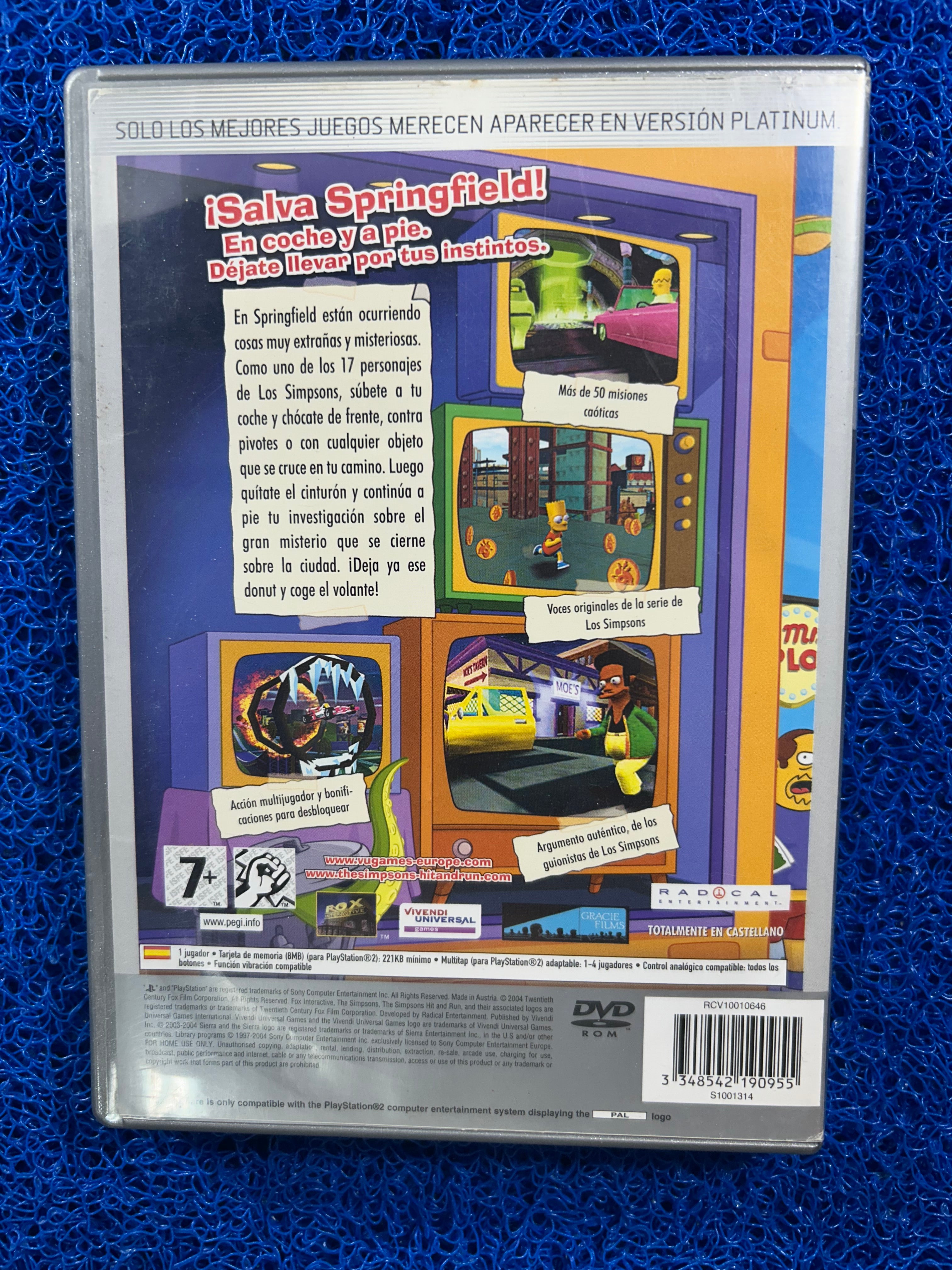PS2 Simpsons hit and run (E)