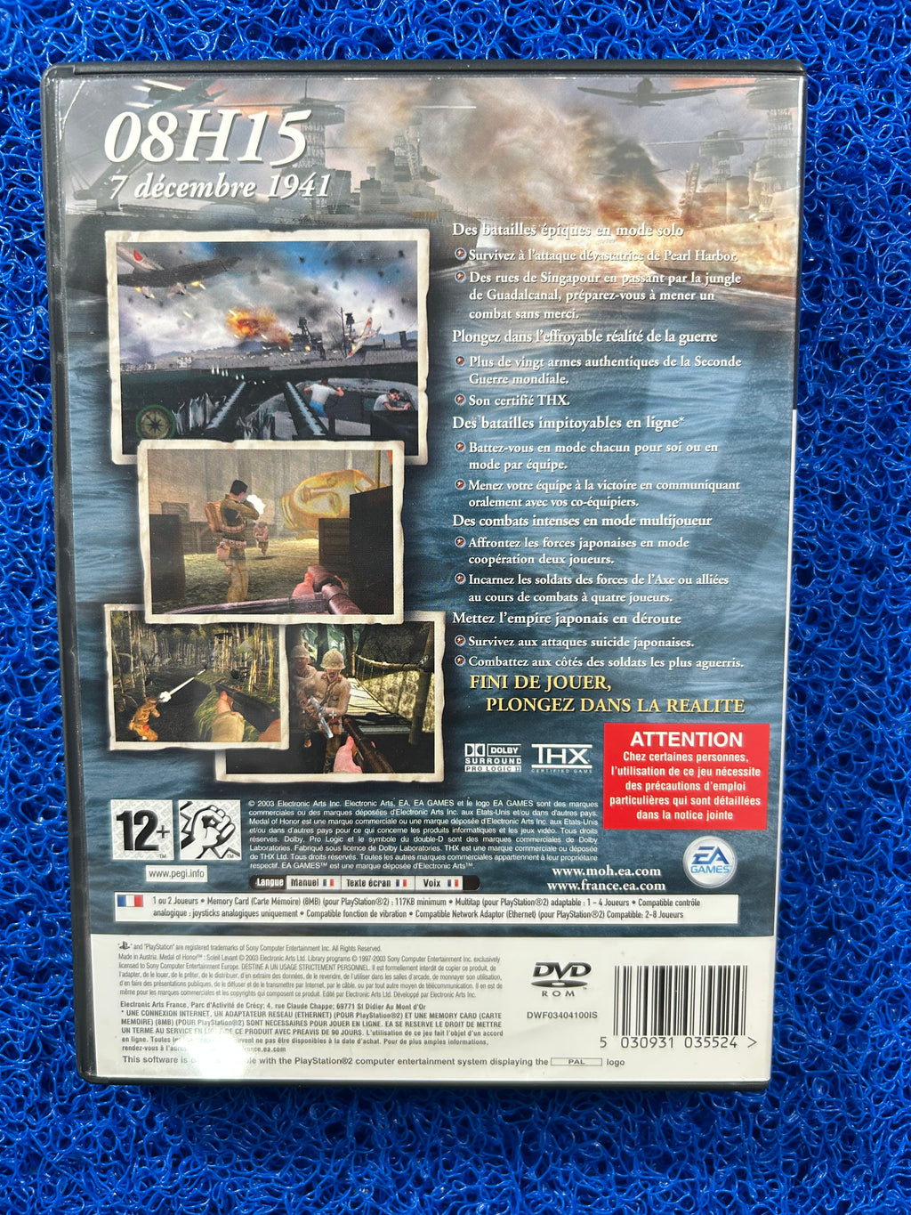 PS2 Medal of honor rising sun (E)