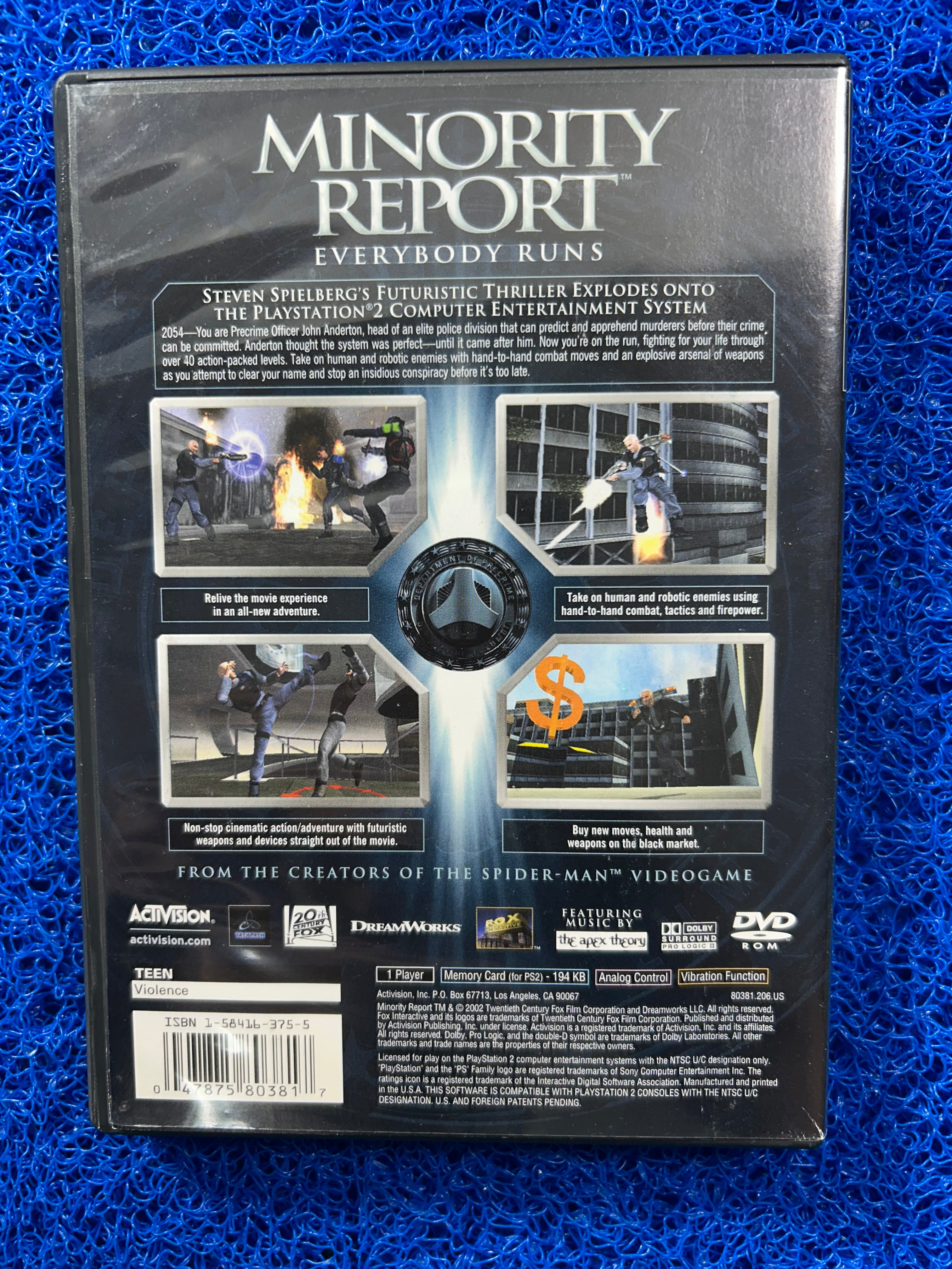 PS2 Minority report (A)