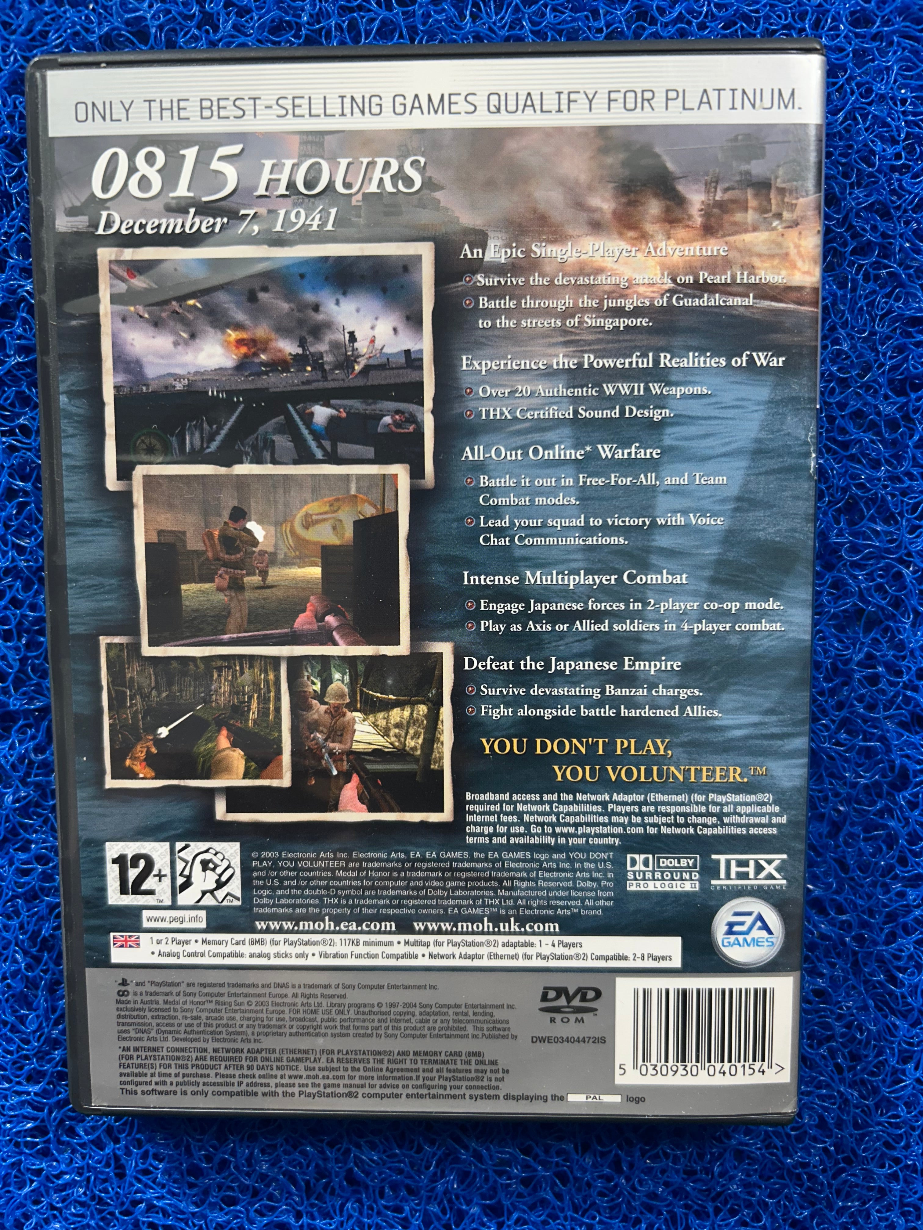 PS2 Medal of honor rising sun (E)