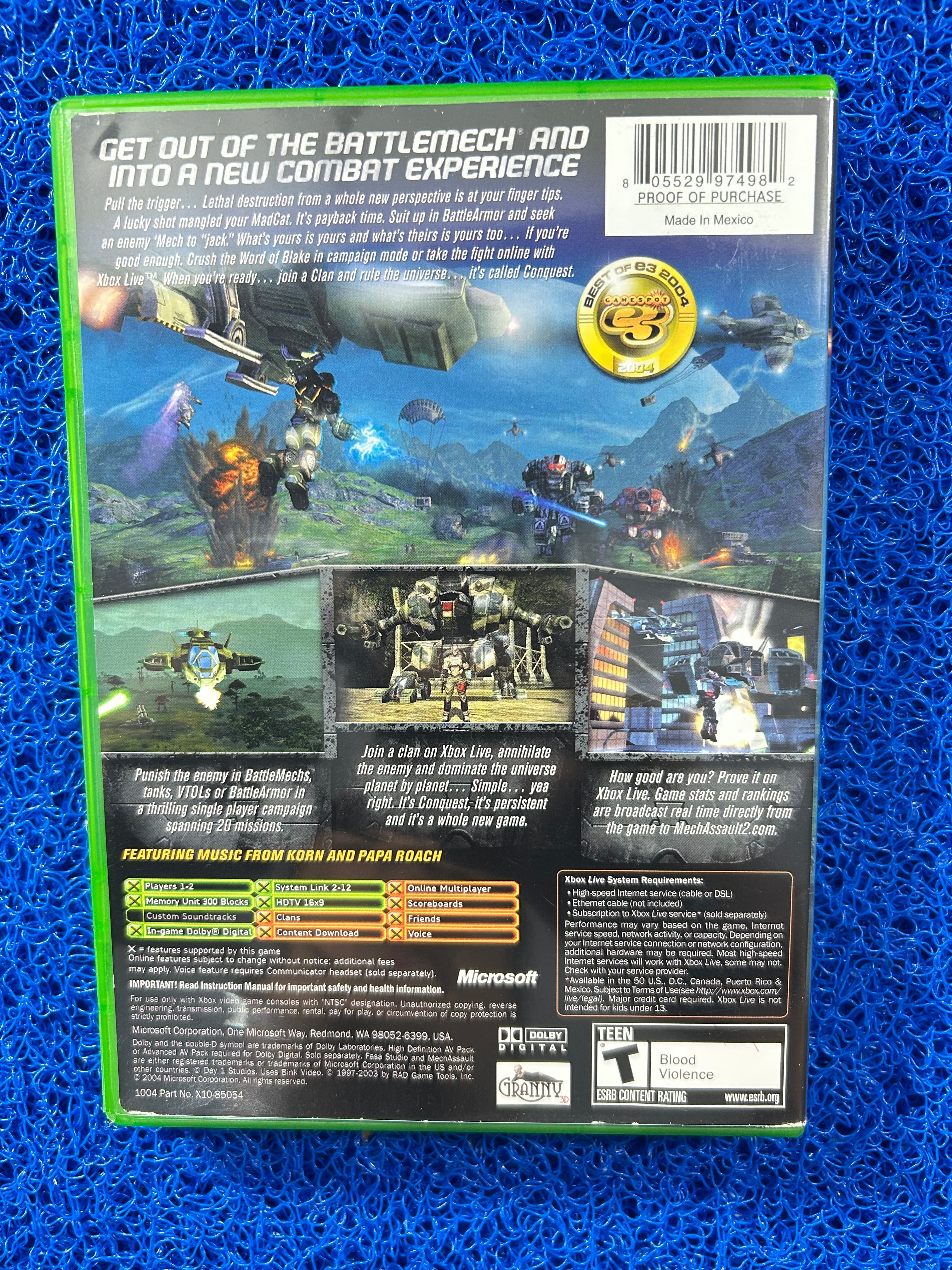 XBOX Mechassault 2 lonewolf (A)