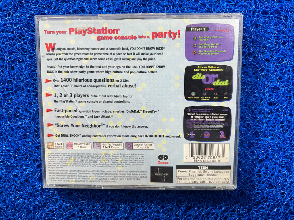 PS1 You don’t know jack (A)