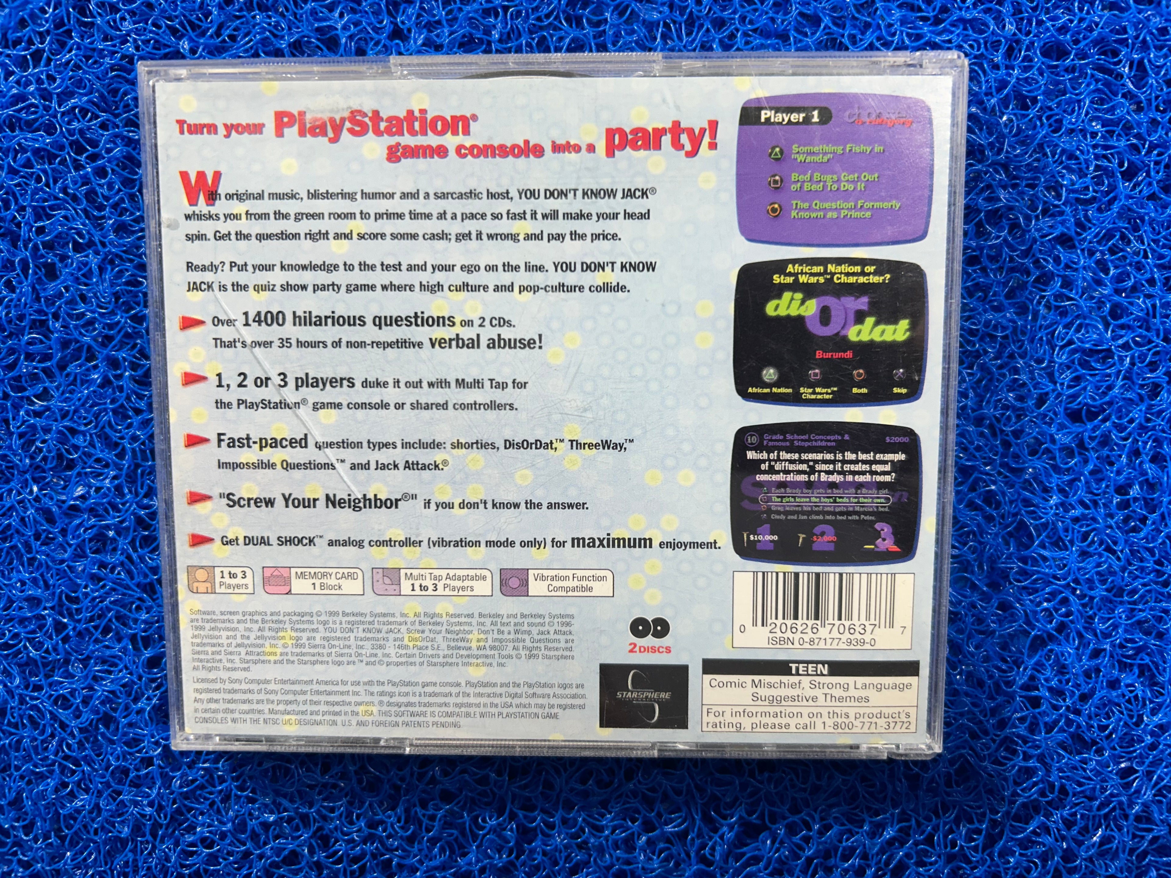 PS1 You don’t know jack (A)