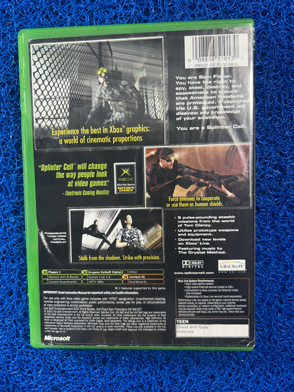 XBOX# Splinter cell (A)