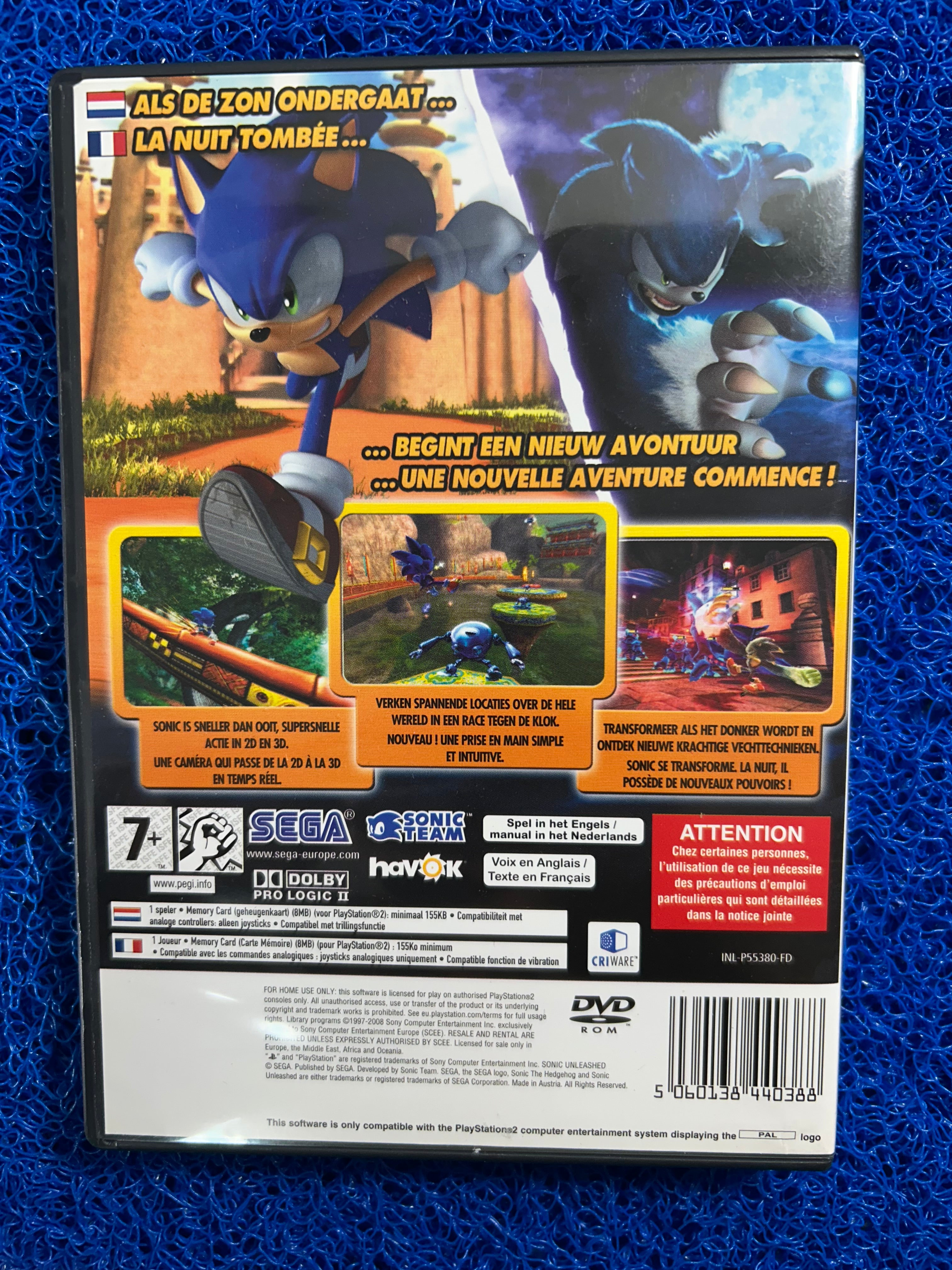 PS2 Sonic unleashed (E)