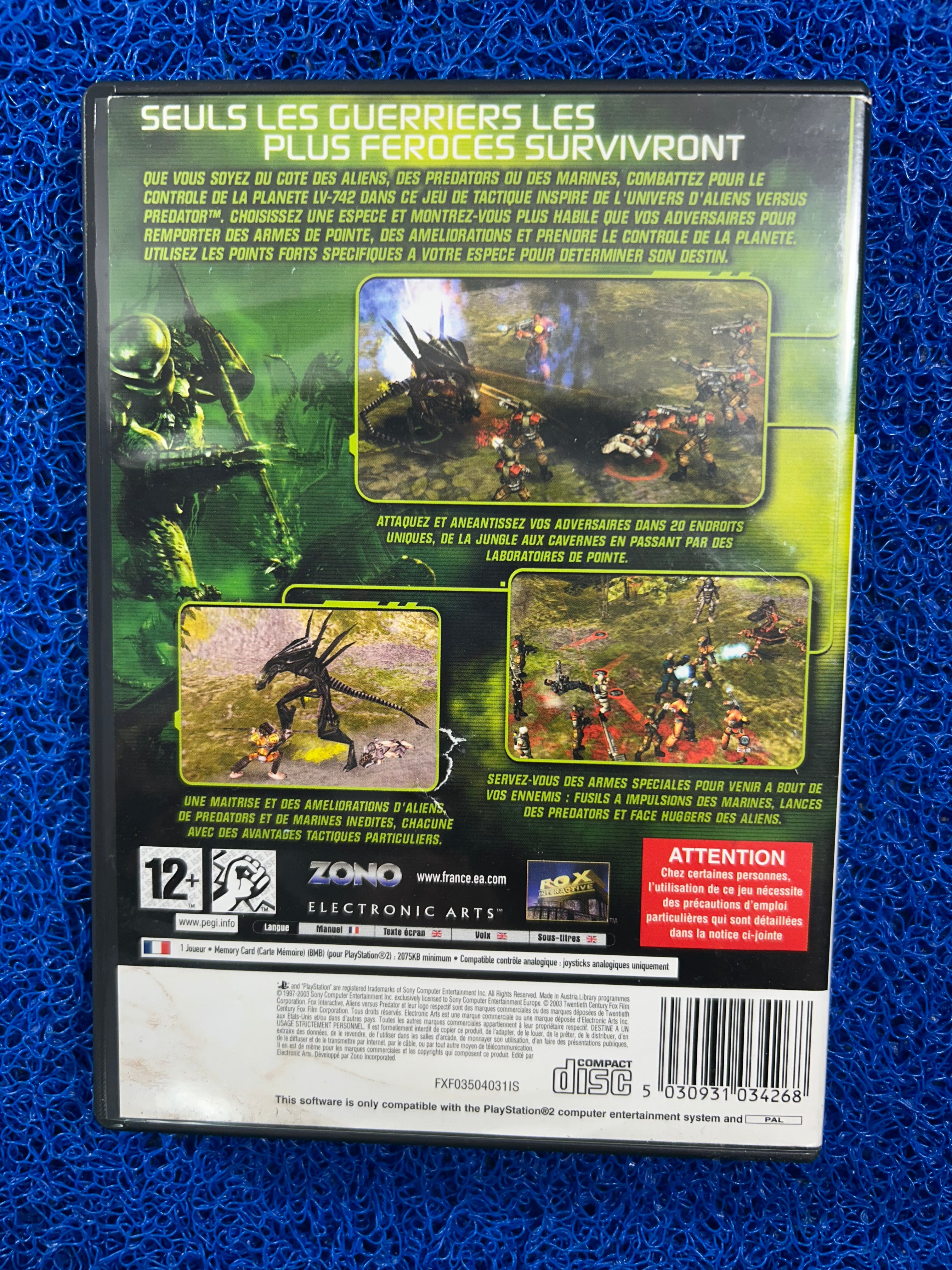 PS2# Alien versus predator (E)