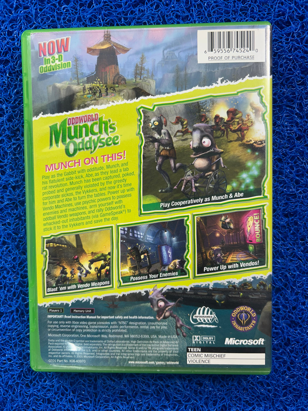 XBOX Oddworld munch’s oddysee (A)
