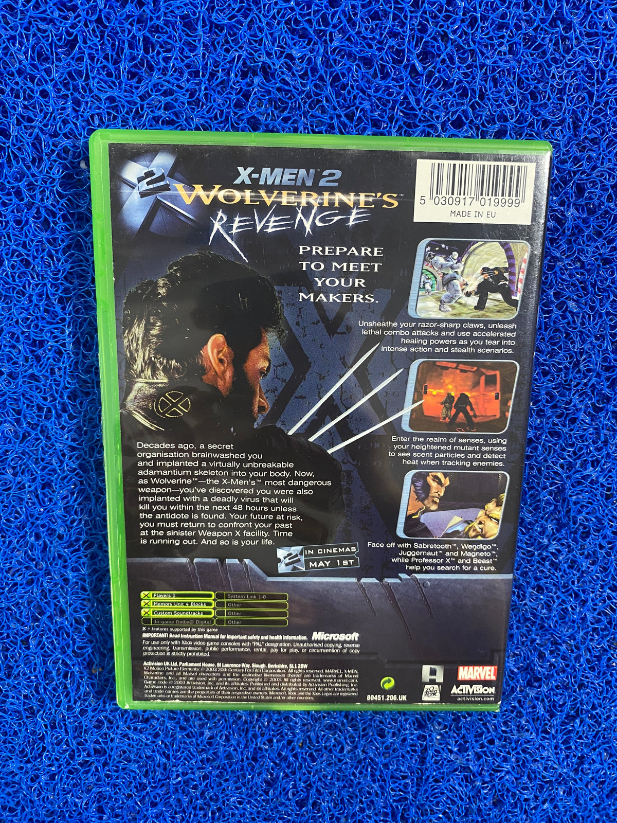XBOX# X-men 2 Wolverine revenge (E)