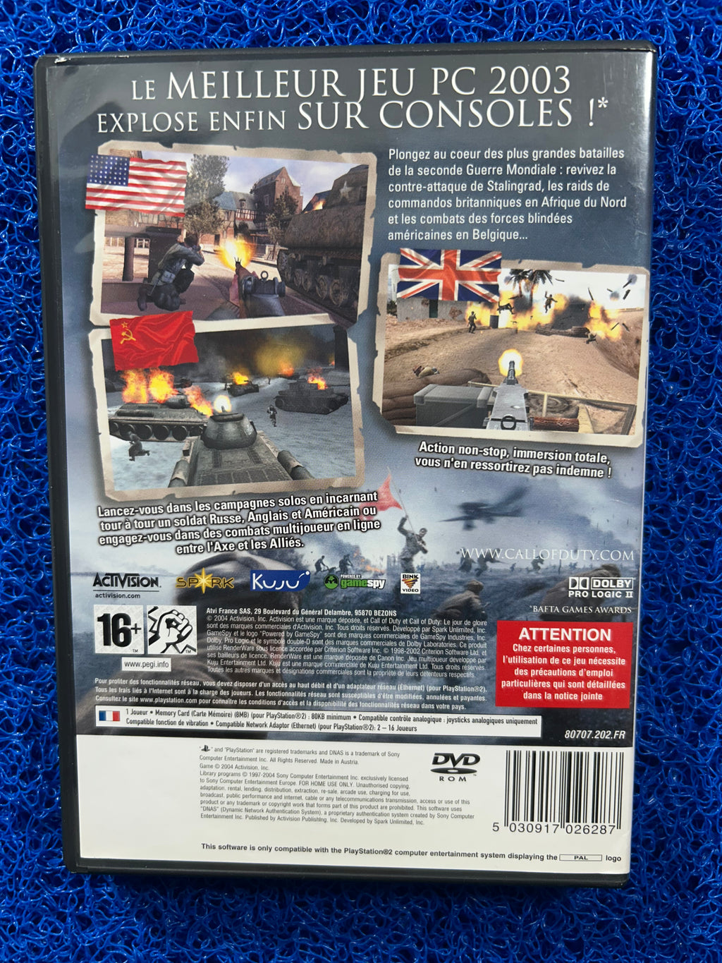 PS2 Call of duty finest hour (E)
