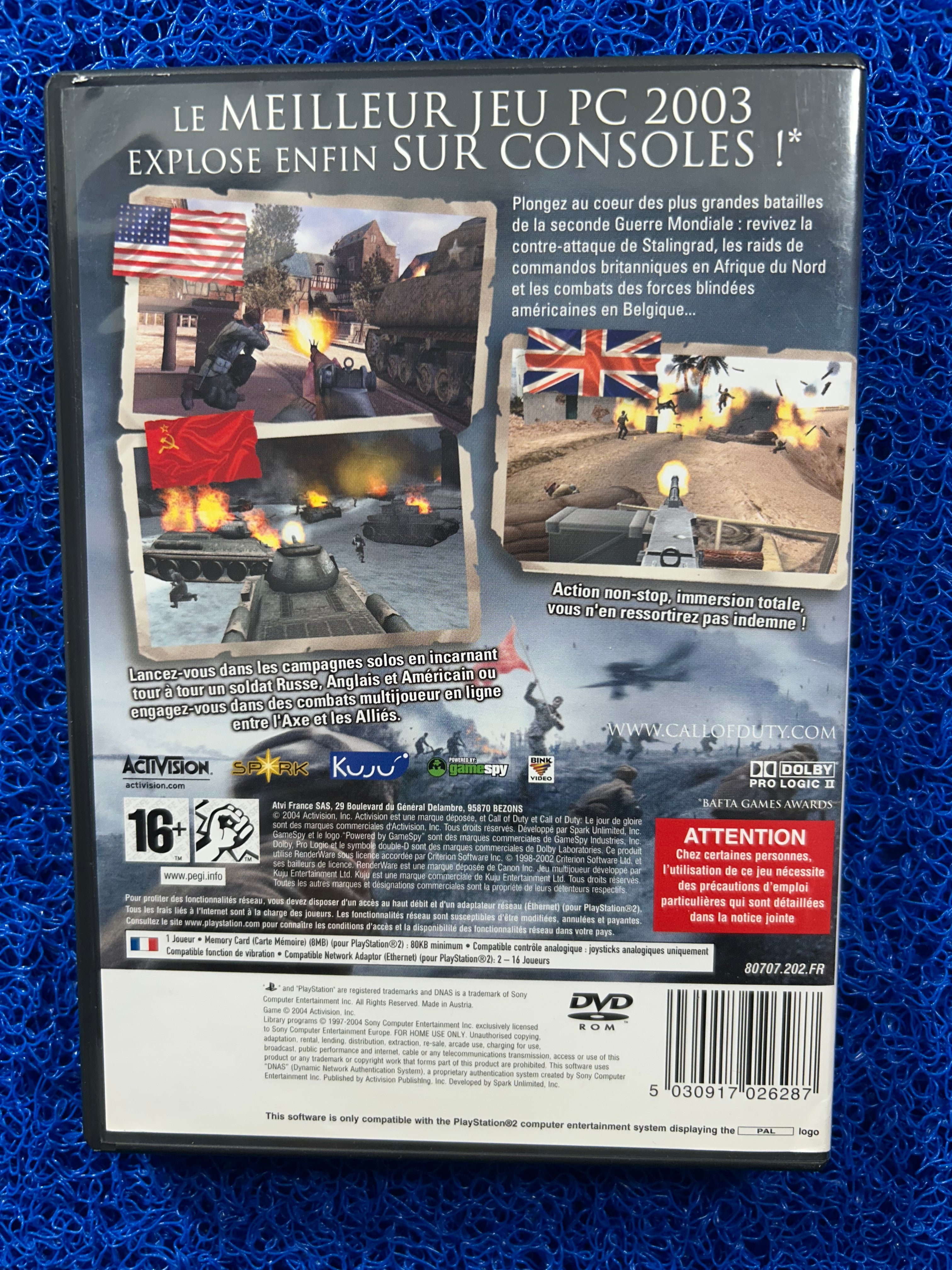 PS2 Call of duty finest hour (E)
