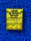 ACESSÓRIOS Memory card de ps2 translúcido amarelo