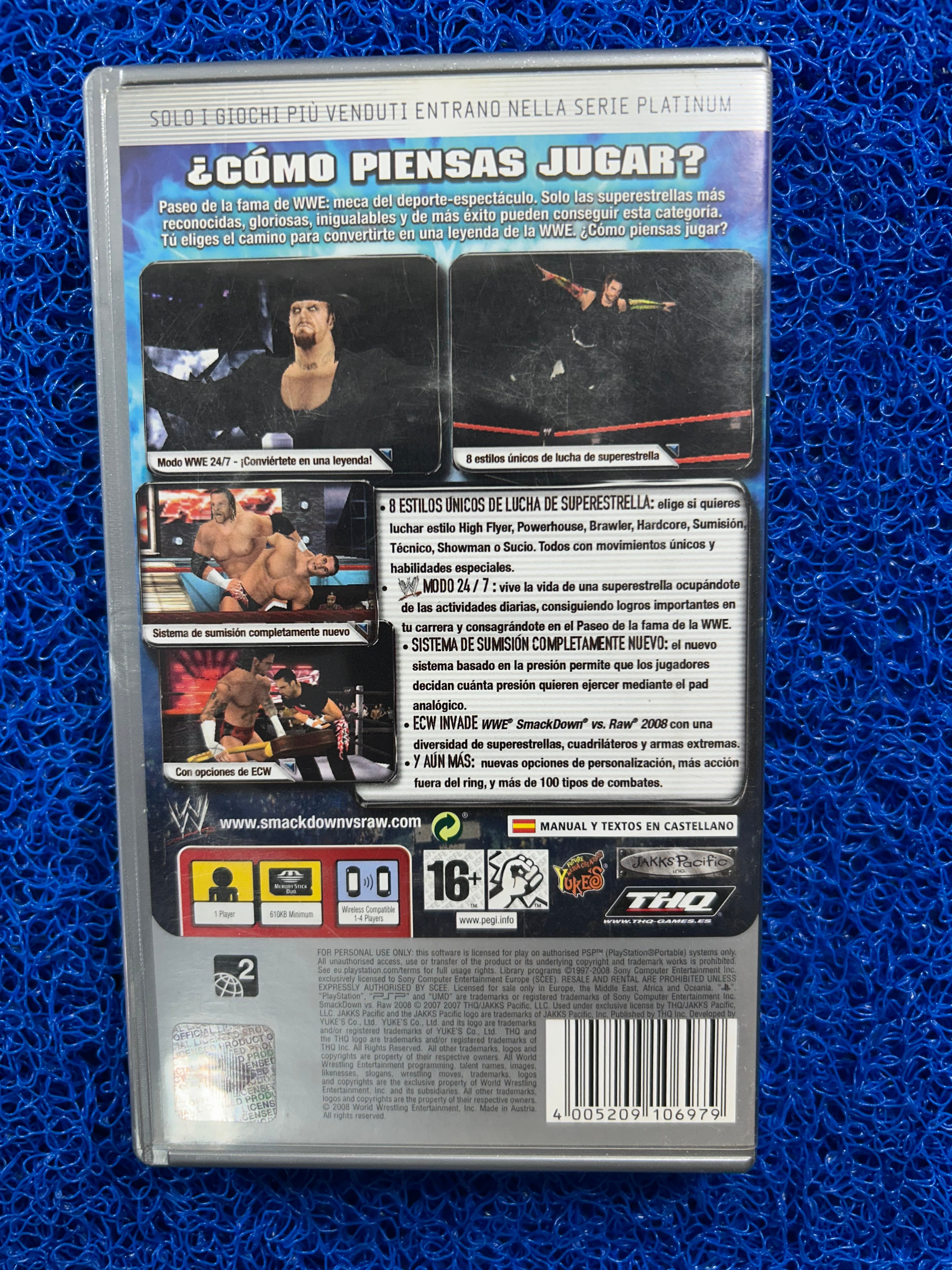PSP Smackdown vs. raw 2008 (E)