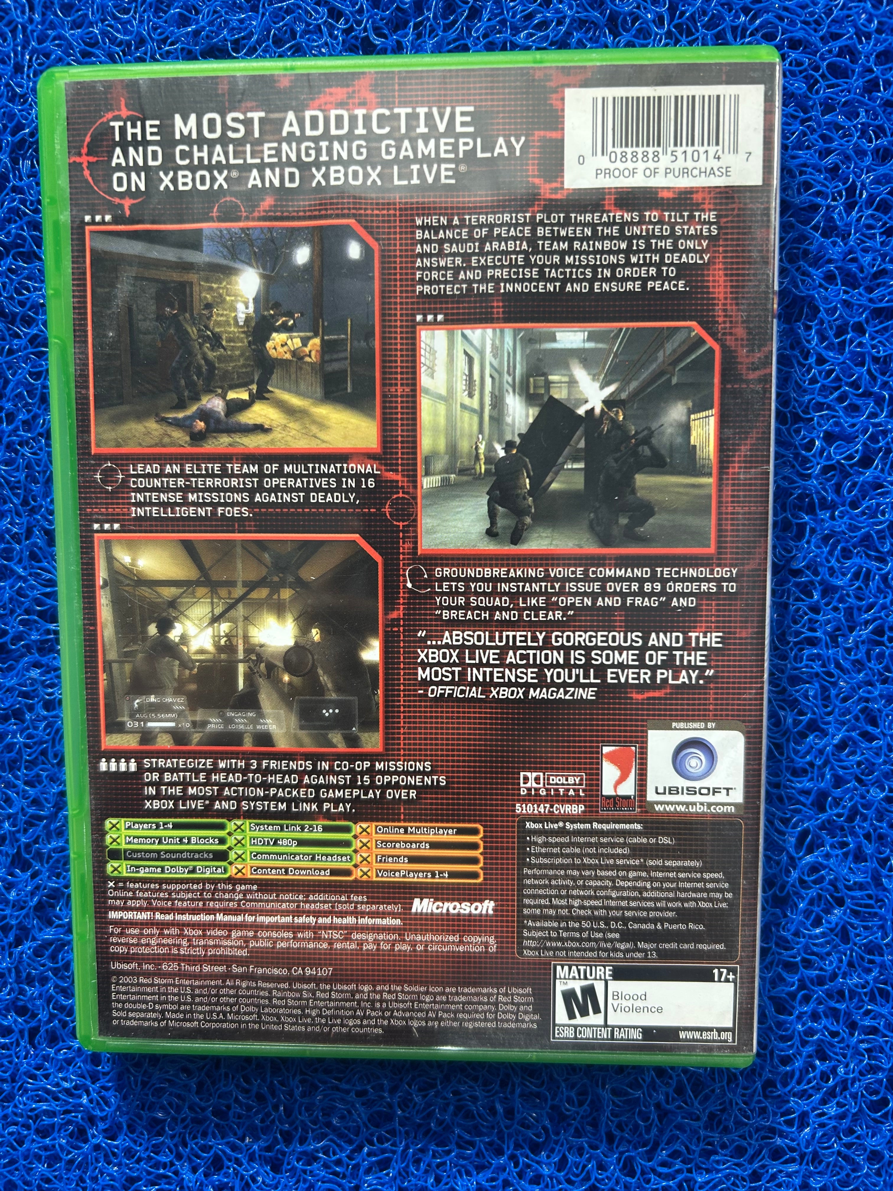 XBOX rainbow six 3 (A)