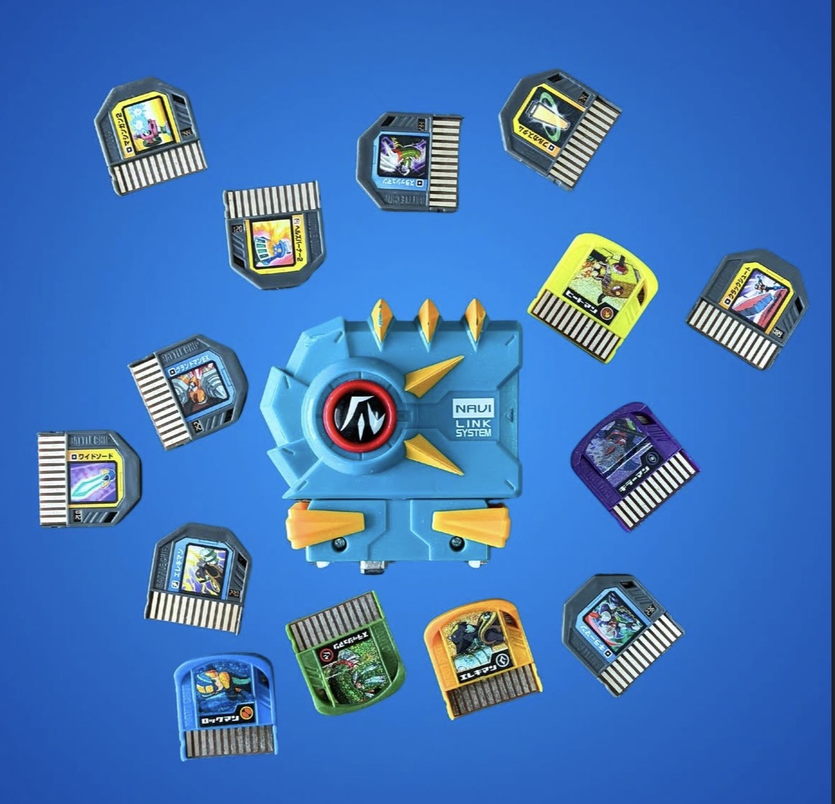 * ACESSÓRIOS Navi link system Rockman.exe + chips (J)