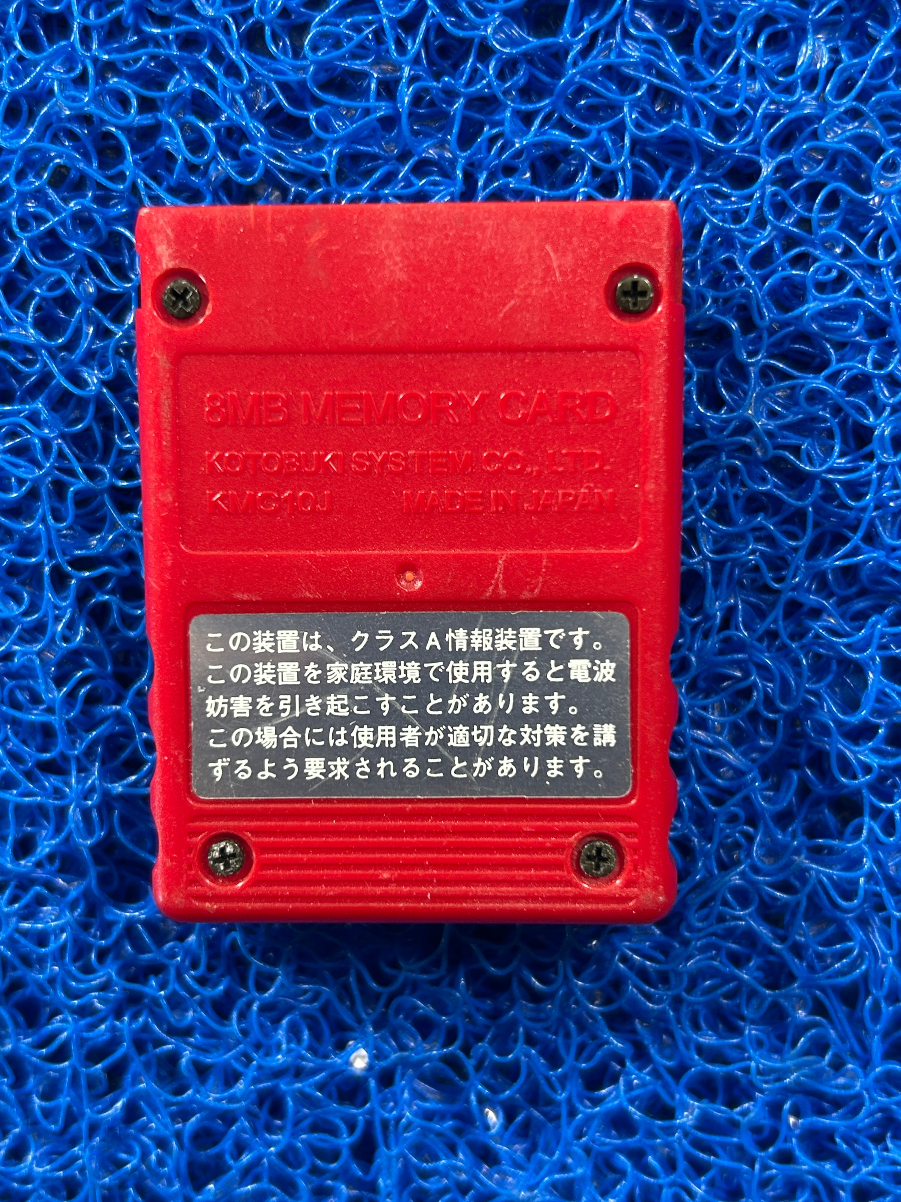 ACESSÓRIOS Memory card de ps2 vermelho kemco (J)