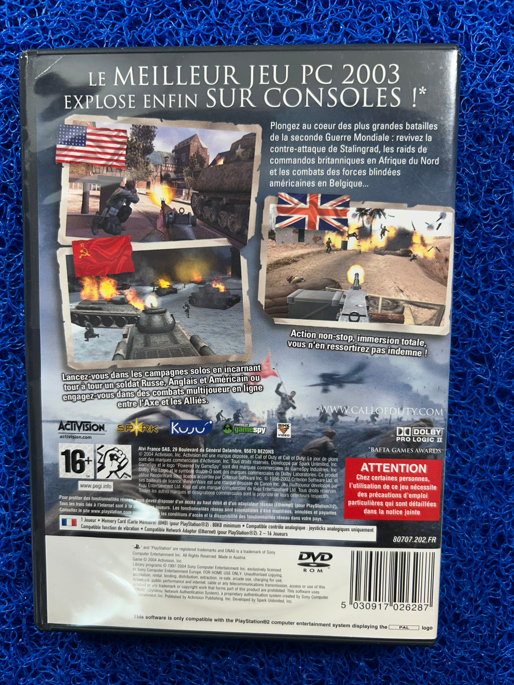 PS2 Call of duty finest hour (E)