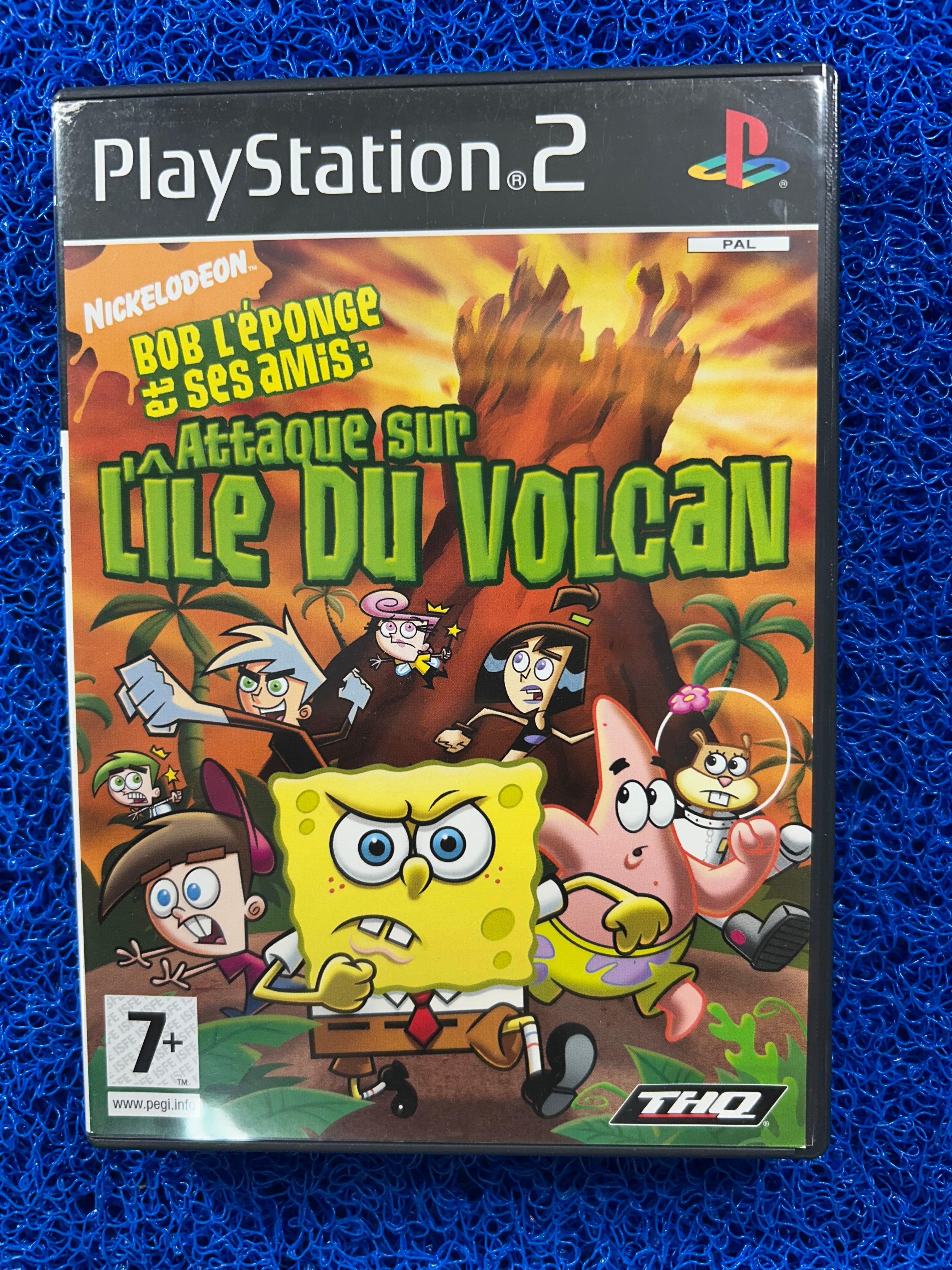PS2 Spongebob and friends battle for volcano island (E)
