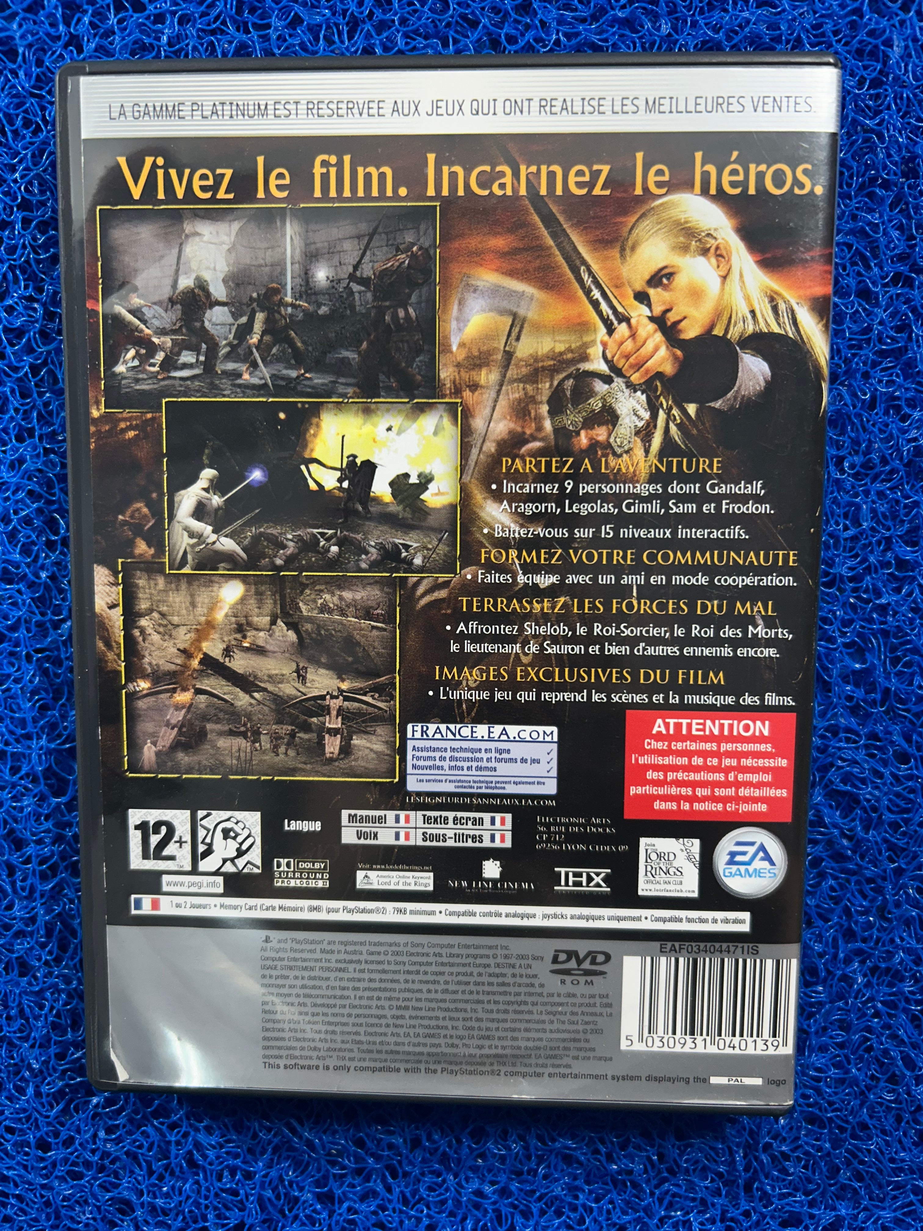PS2 The lord of the rings the return of the king (E)