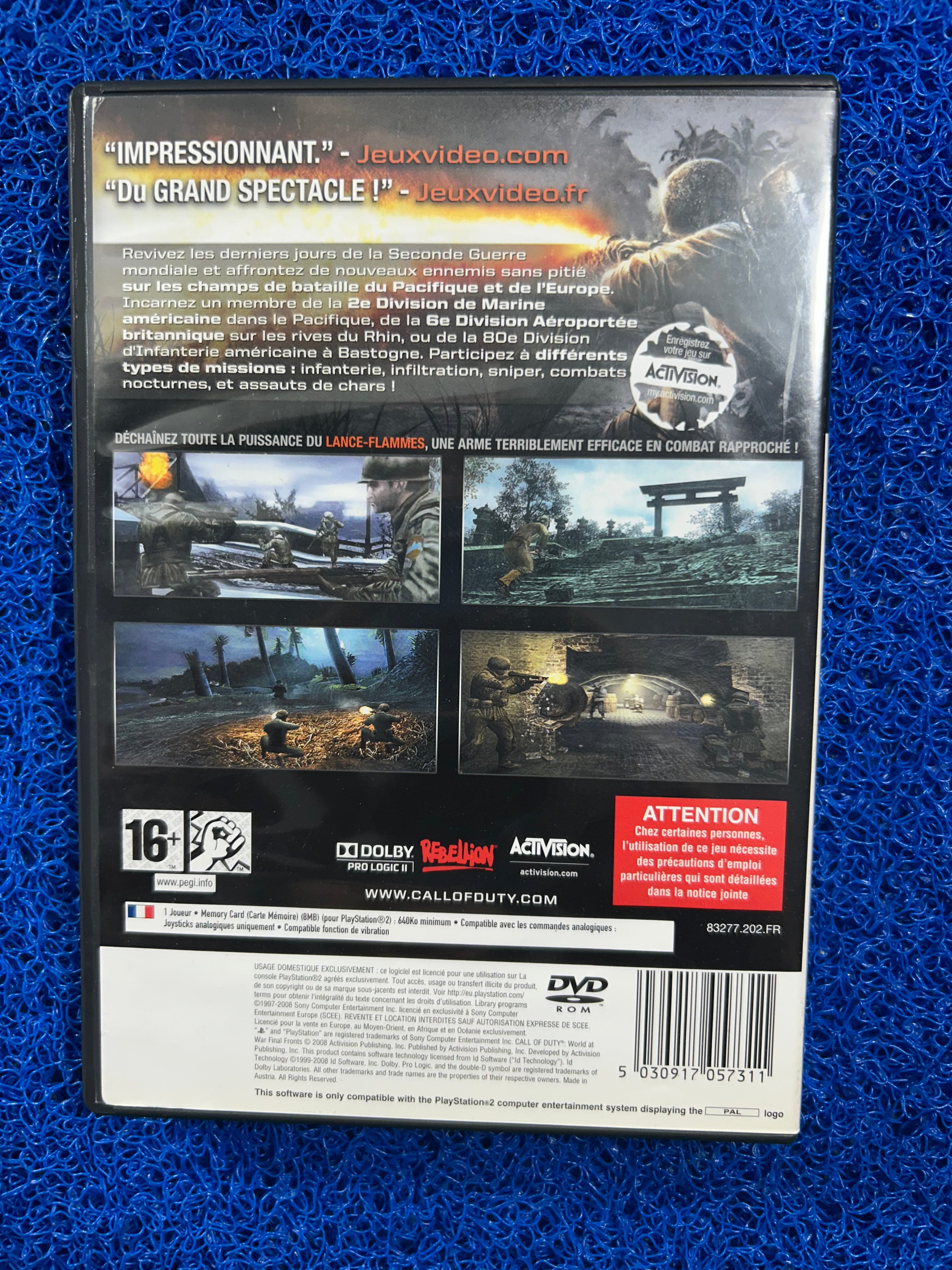 PS2# Call of duty final fronts (E)