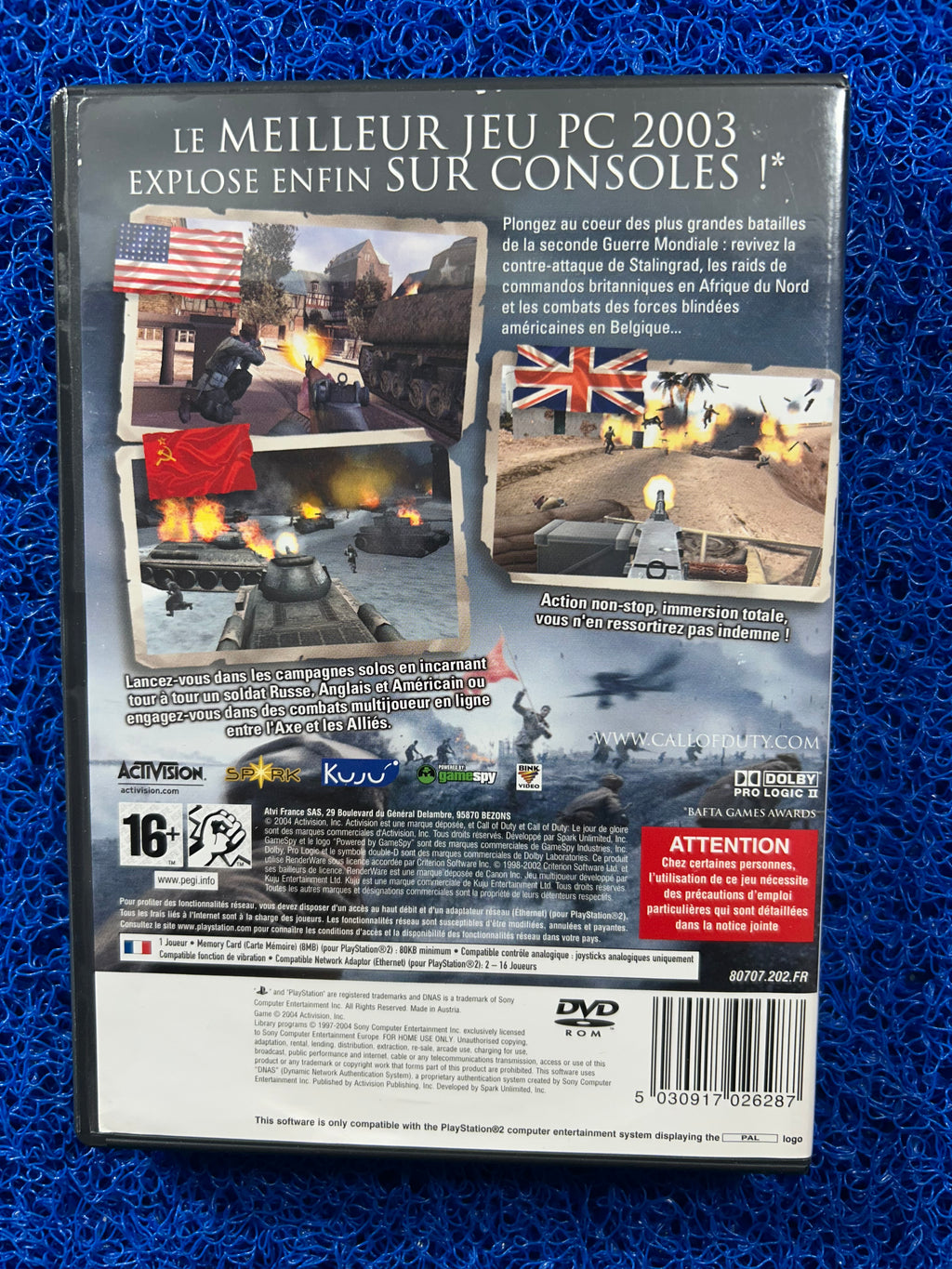 PS2 Call of duty finest hour (E)