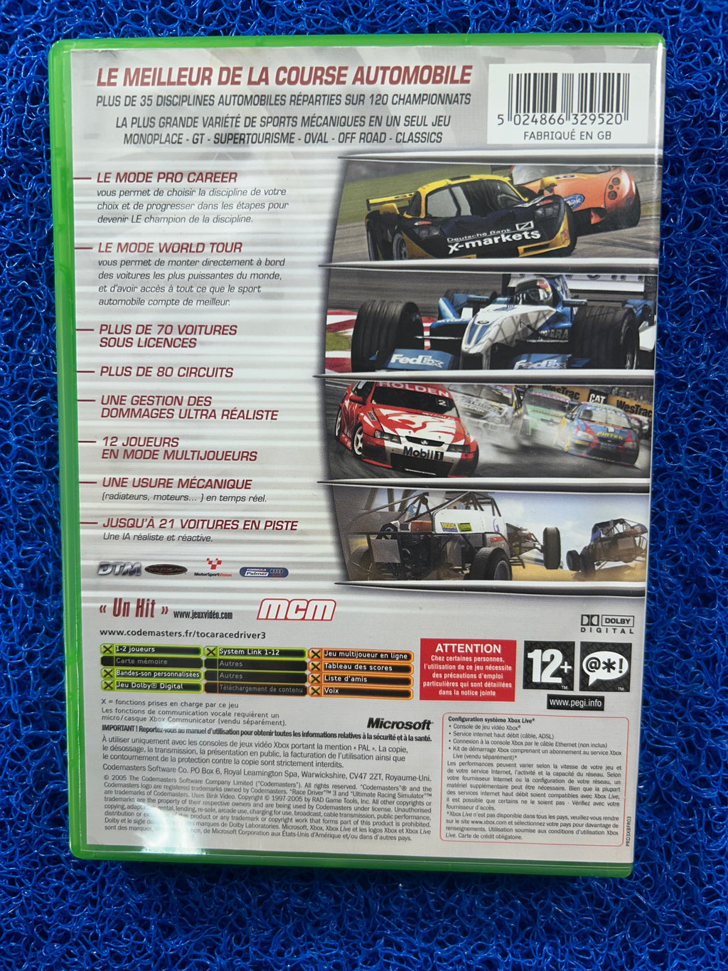 XBOX Toca race driver 3 (E)