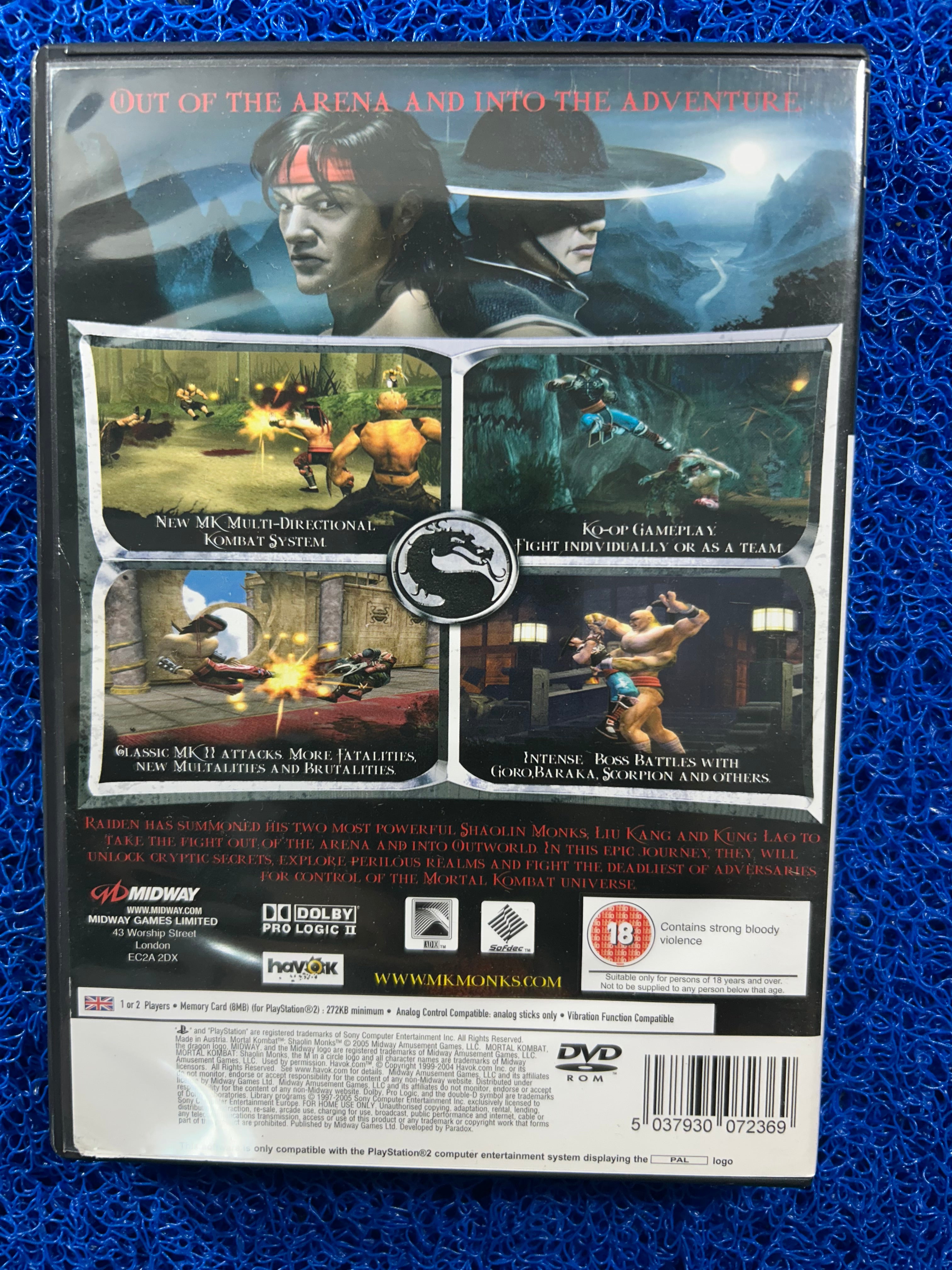 PS2 Mortal kombat shaolin monks (E)