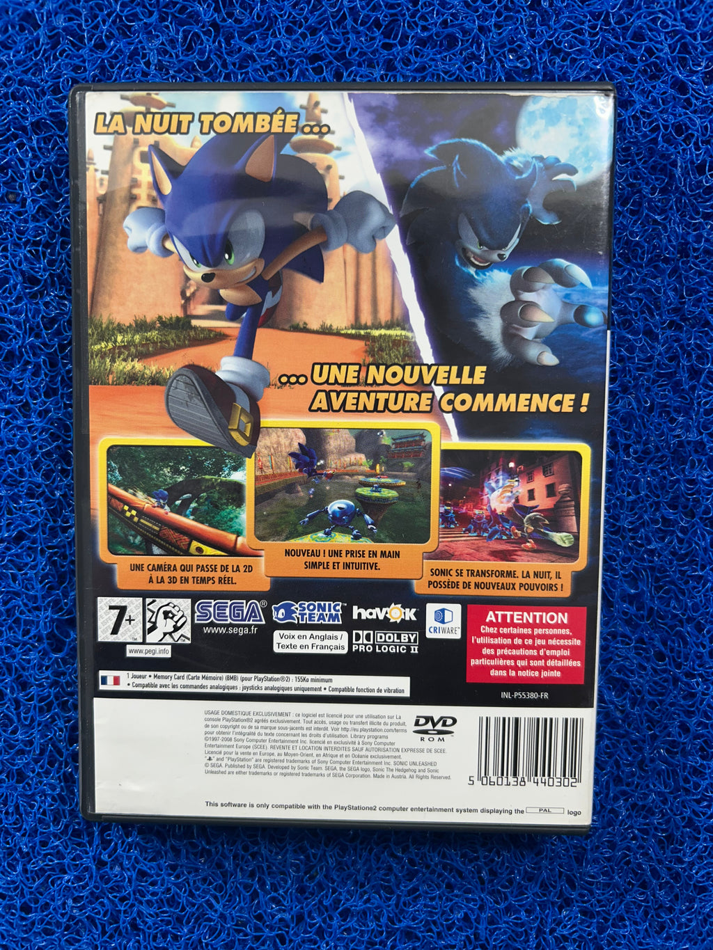 PS2 Sonic unleashed (E)