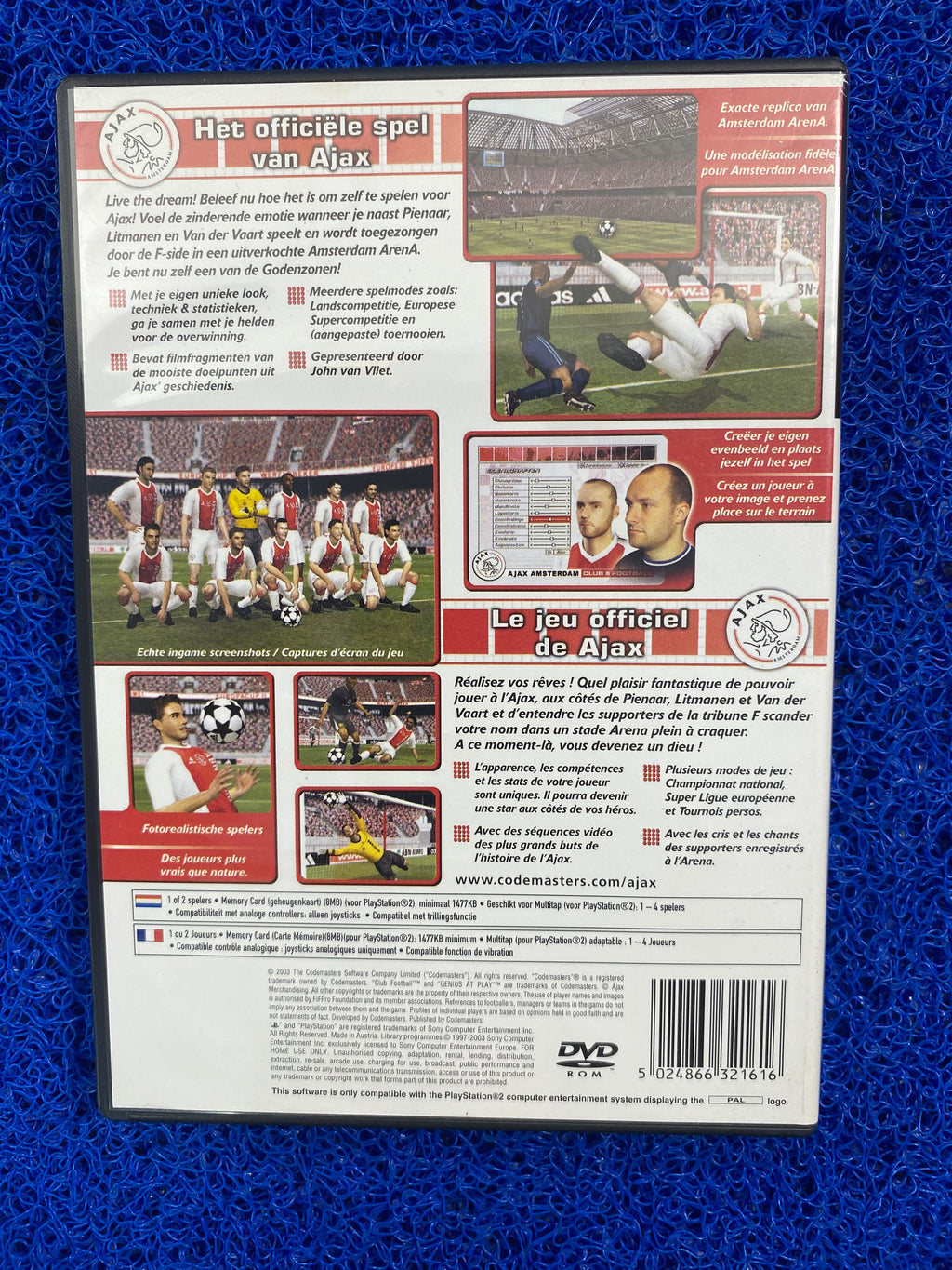 PS2# Ajax club football (E)