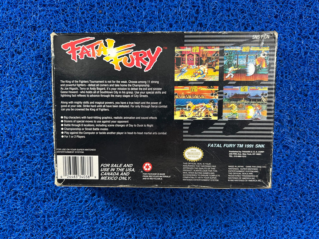 SNES# box Fatal fury (A)