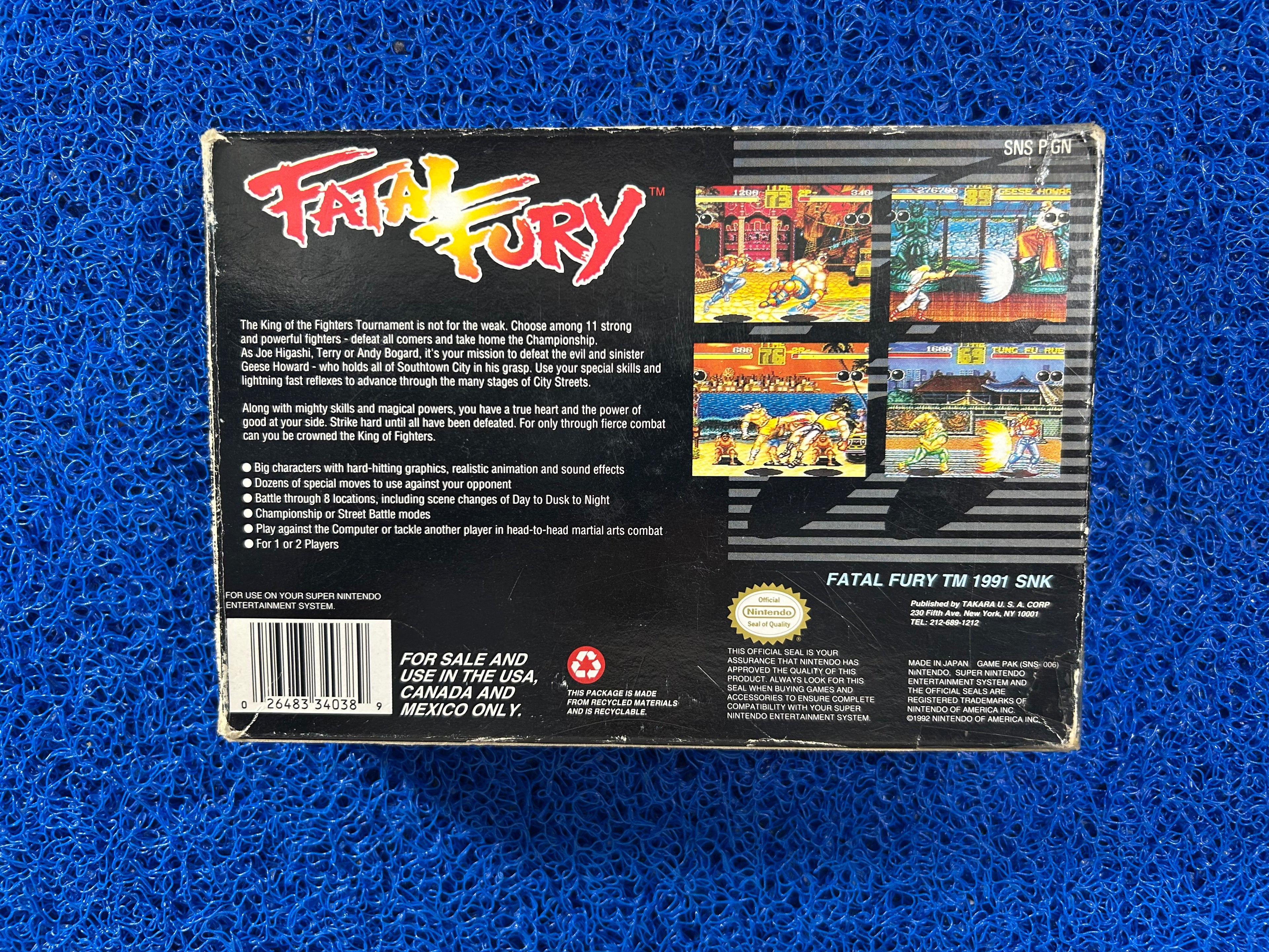 SNES# box Fatal fury (A)