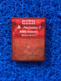ACESSÓRIOS Memory card de ps2 vermelho translúcido