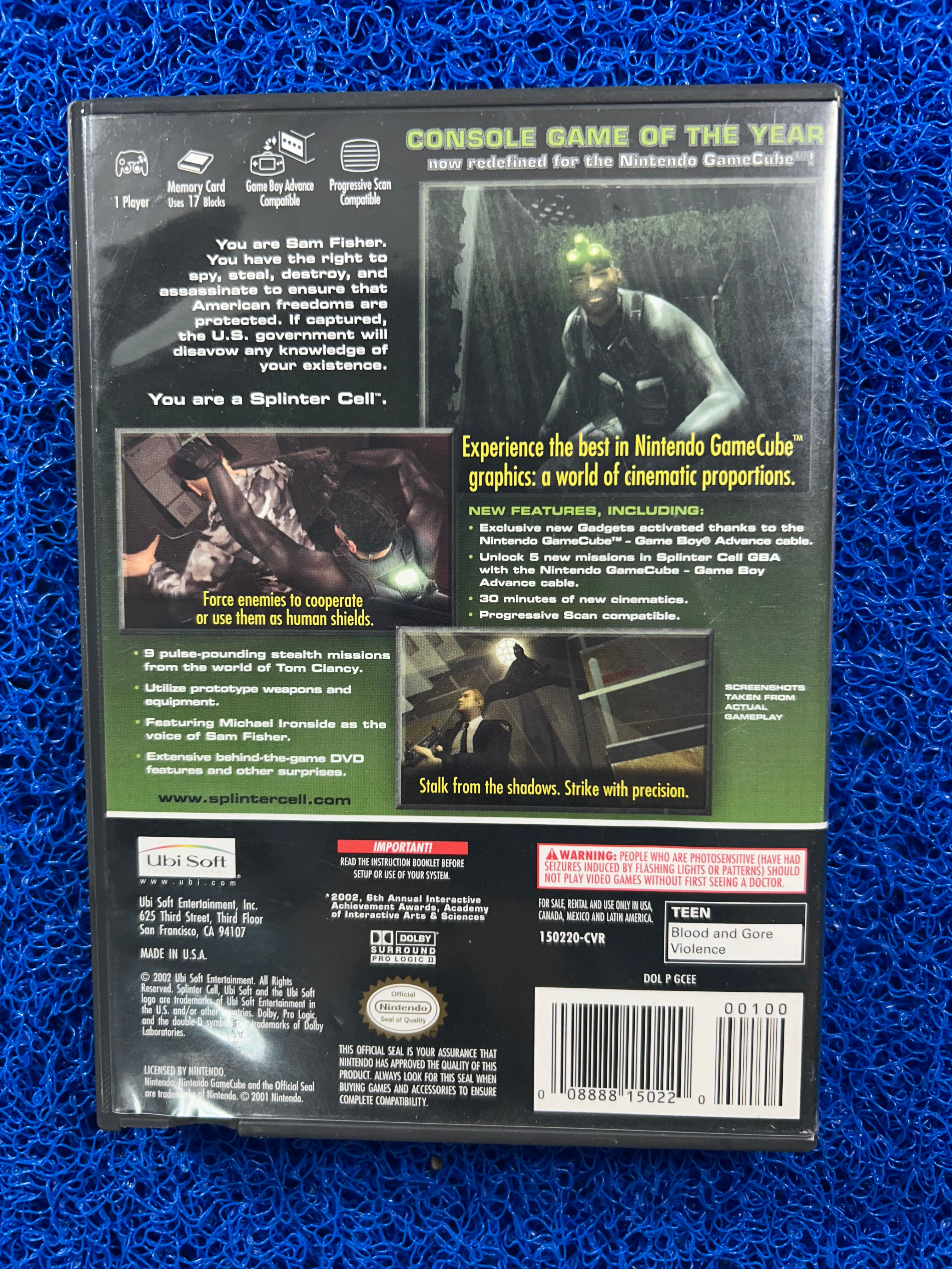GAMECUBE Splinter cell (A)