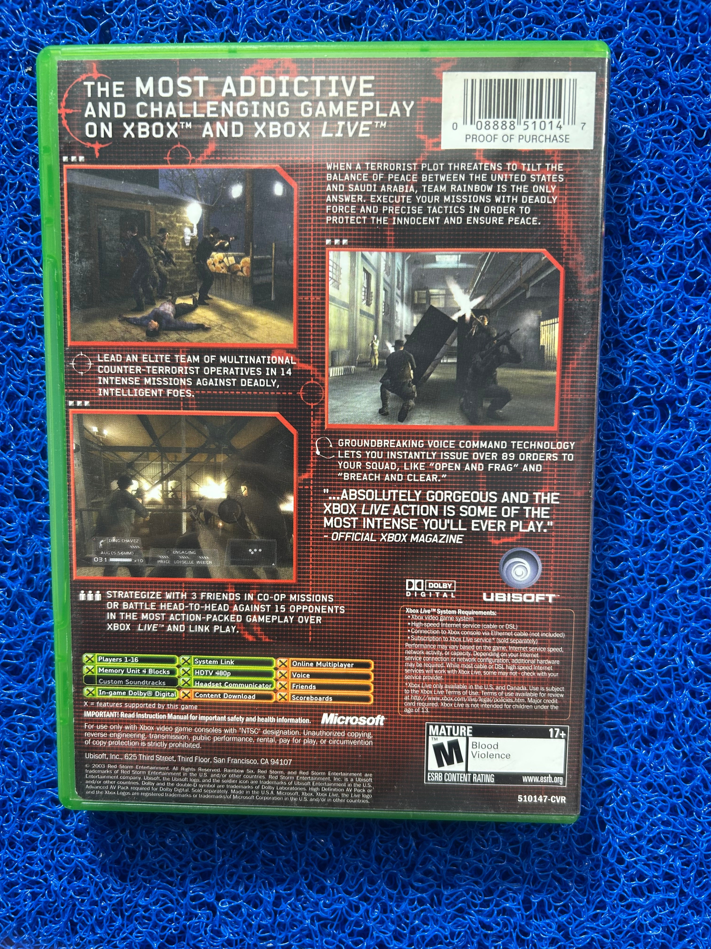 XBOX Rainbow six 3 (A)