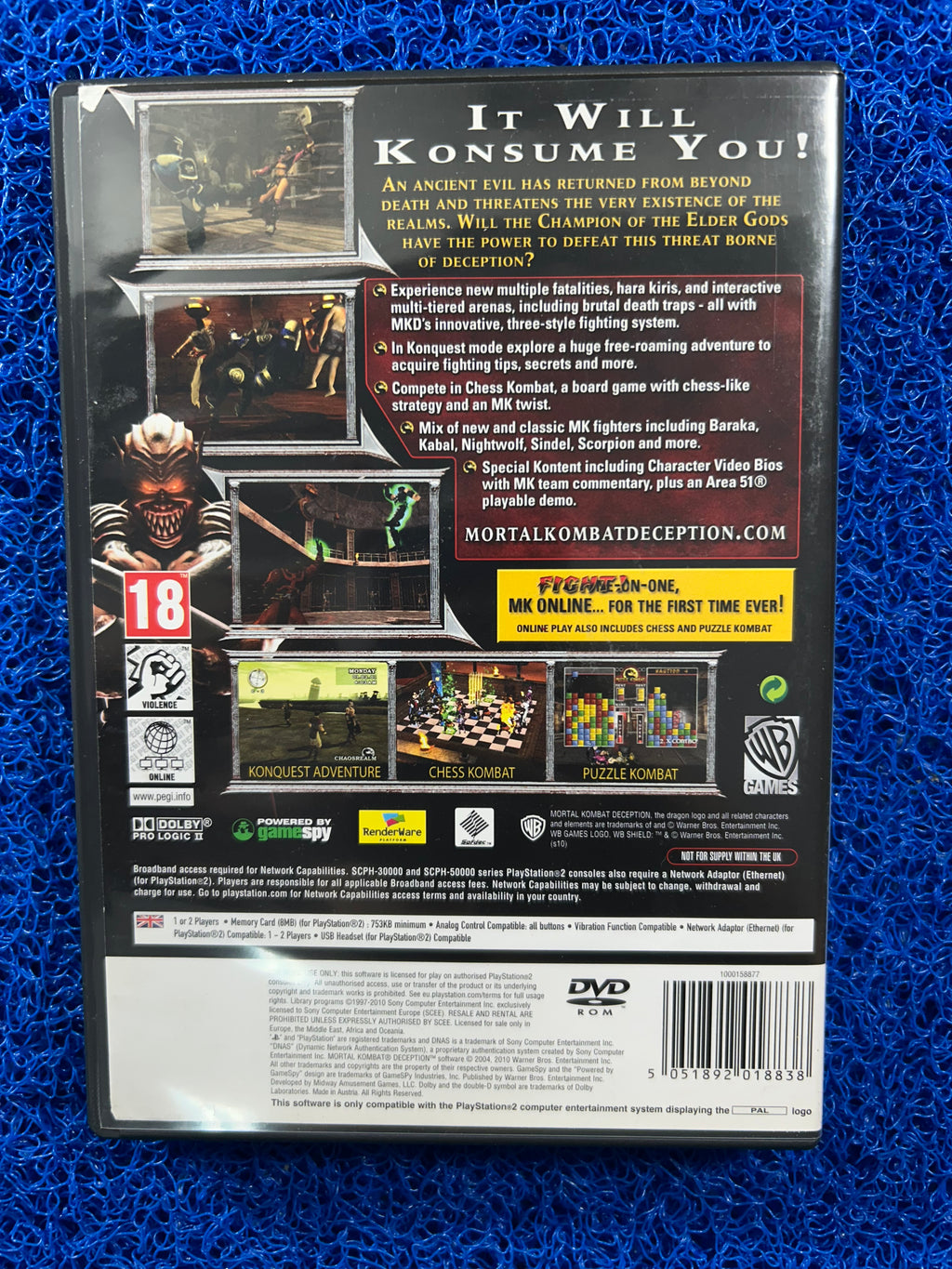 PS2 Mortal kombat deception (E)