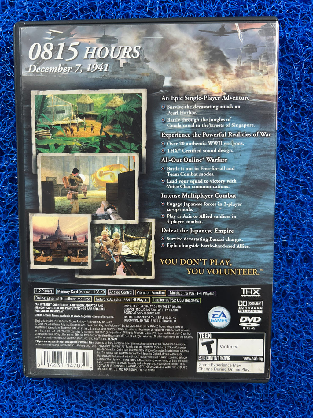 PS2 Medal of honor rising sun (A)